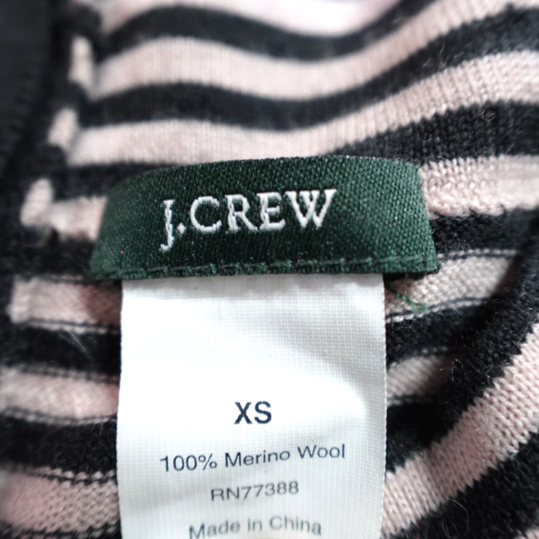 J.Crew J.Crew Womens Sweater XS Black Pink Crew Neck Merino Sweater Long Sleeve Wool Pullover Colorful Womens XS Black Pink Crew Neck Merino Shirt? Size XS / US 0-2 / IT 36-38 - 4 Thumbnail