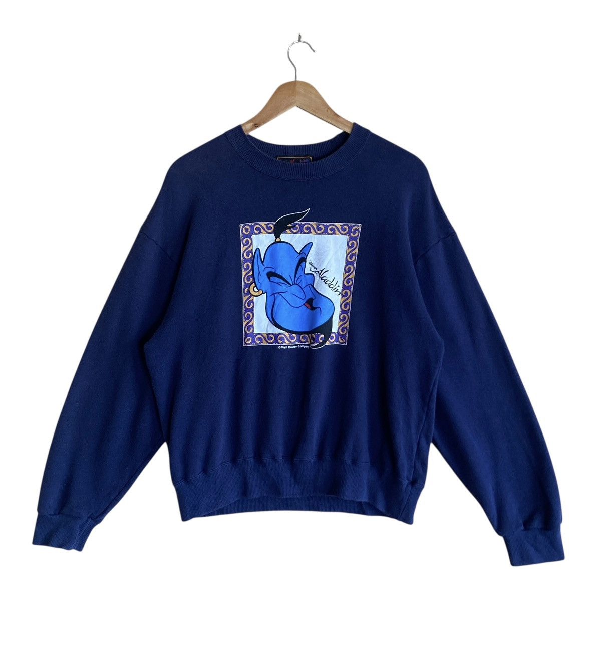 Disney Very Rare Vintage Movie Cartoon Aladdin Sweatshirt 1990s Size US L / EU 52-54 / 3 - 1 Thumbnail
