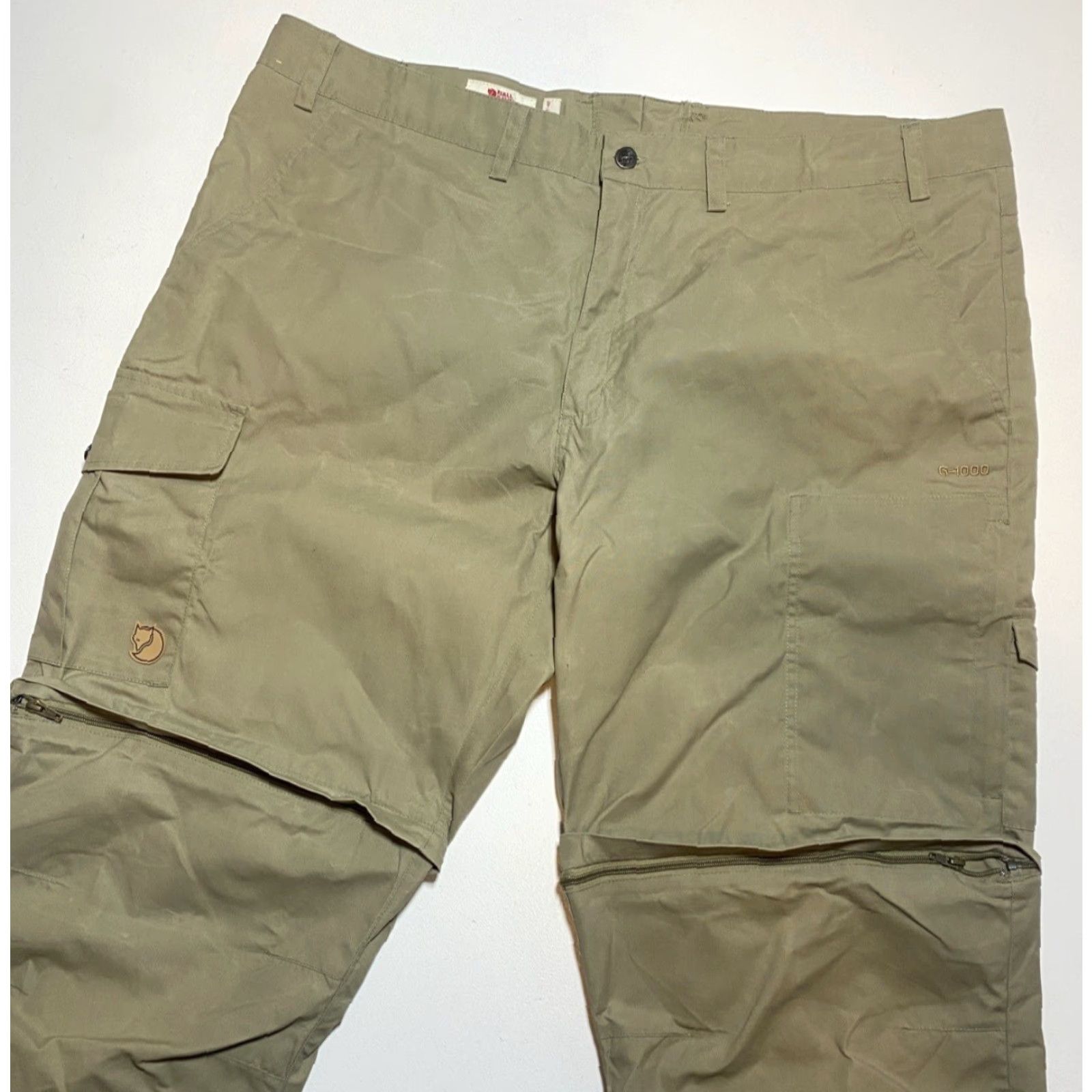 Vintage NWOT Fjällräven Karl Zip-Off Trousers G-1000 Regular Fit 41-42 Khaki Men Pants Cargo Zip Off Legs 82792 Size US 41 - 7 Thumbnail