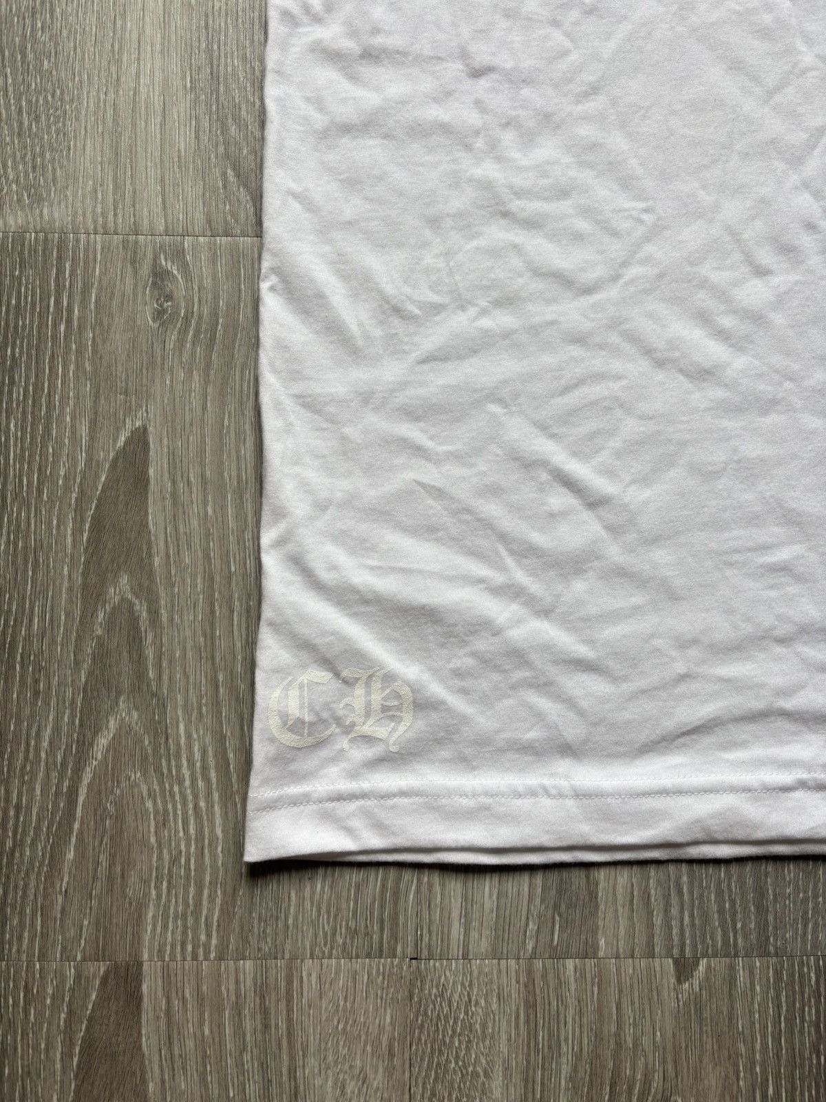 Chrome Hearts Chrome Hearts White Neck Logo Tee Size US L / EU 52-54 / 3 - 4 Thumbnail