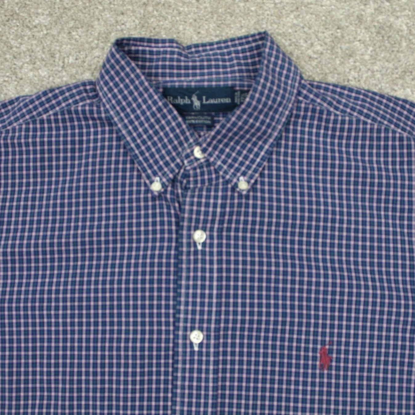 Ralph Lauren Ralph Lauren Shirt Mens 17 1/2, 34/35 Blue 100% Cotton Long Sleeve Dress Shirt Long Sleeve Button-Down Regular Fit Size US XXL / EU 58 / 5 - 6 Thumbnail