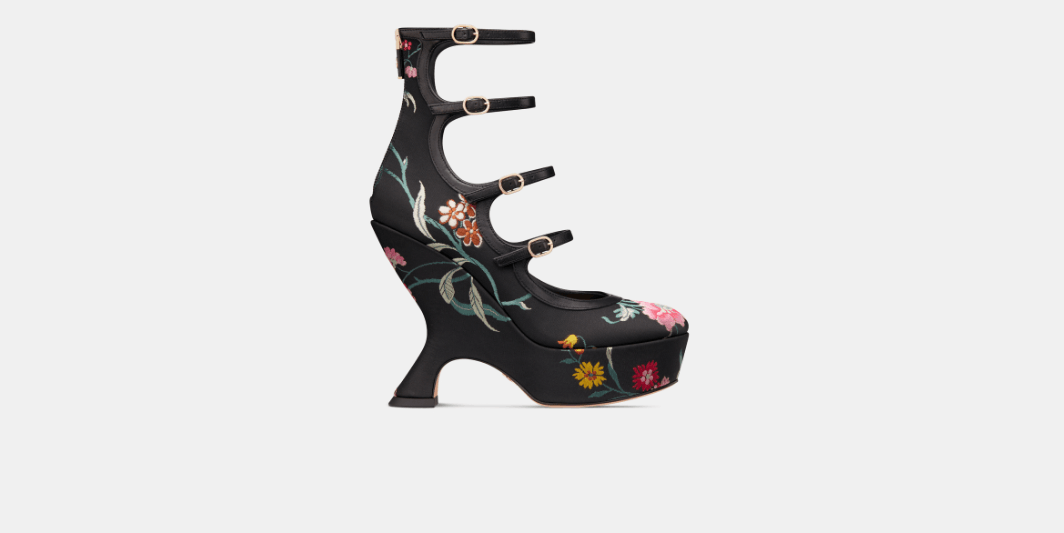o1w1db10124 Technical Fabric Embroidered Neo Dior Ankle Boot