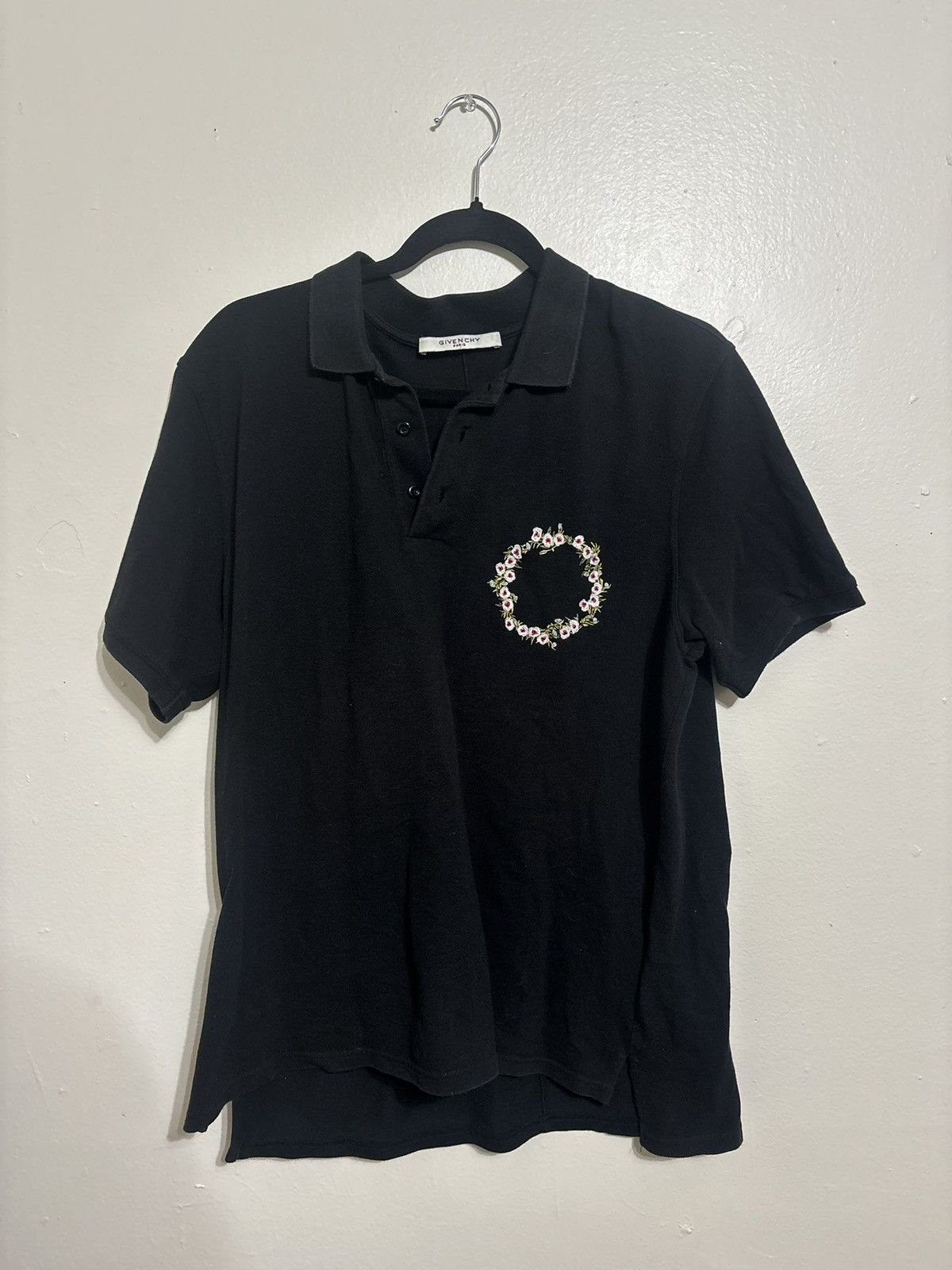 Givenchy Givenchy Flower Polo Shirt Size US L / EU 52-54 / 3 - 1 Thumbnail