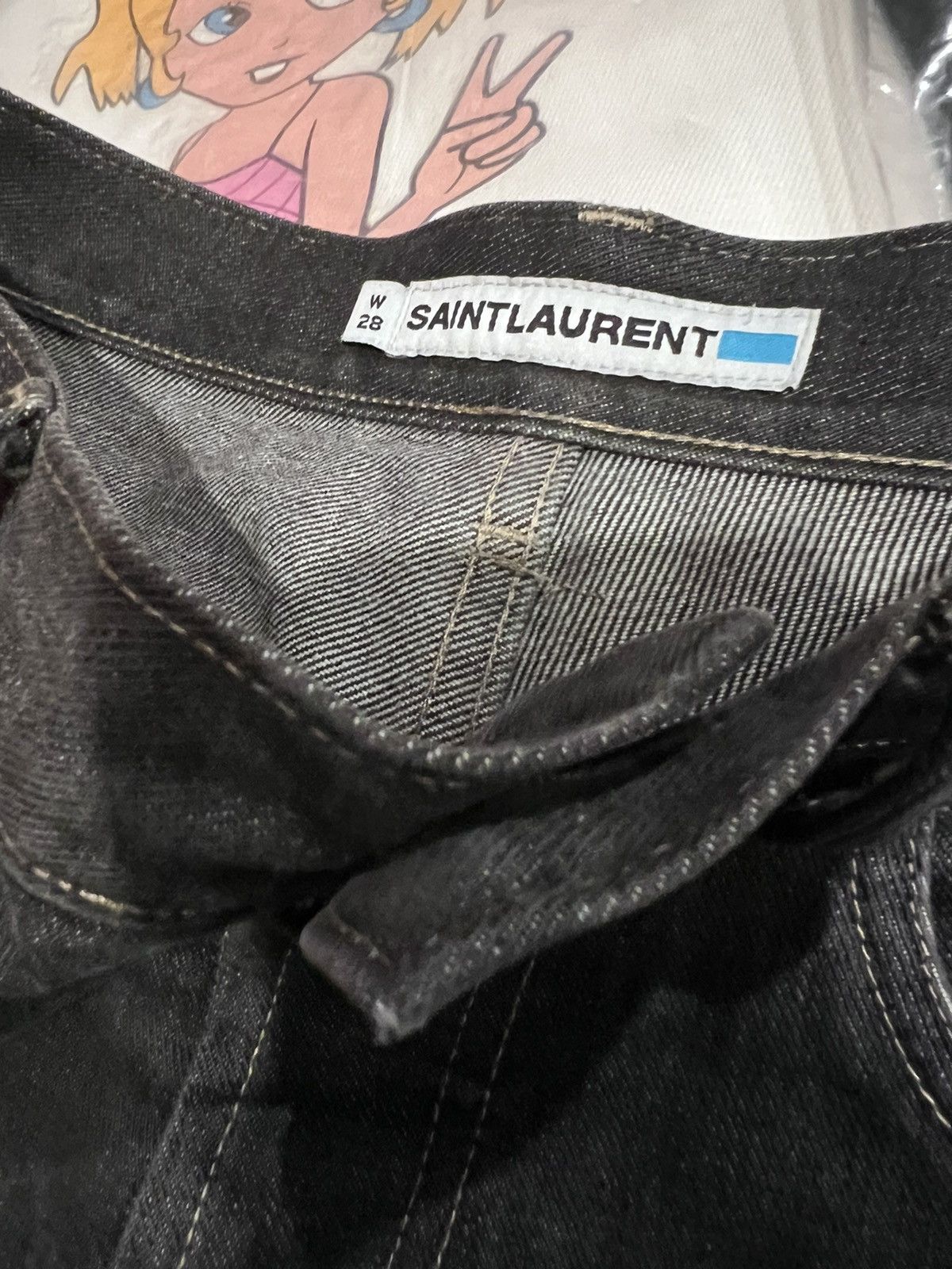 Saint Laurent Paris × Yves Saint Laurent Baggy Selvage Jeans | Yves Saint Laurent | YSL Size US 28 / EU 44 - 5 Thumbnail