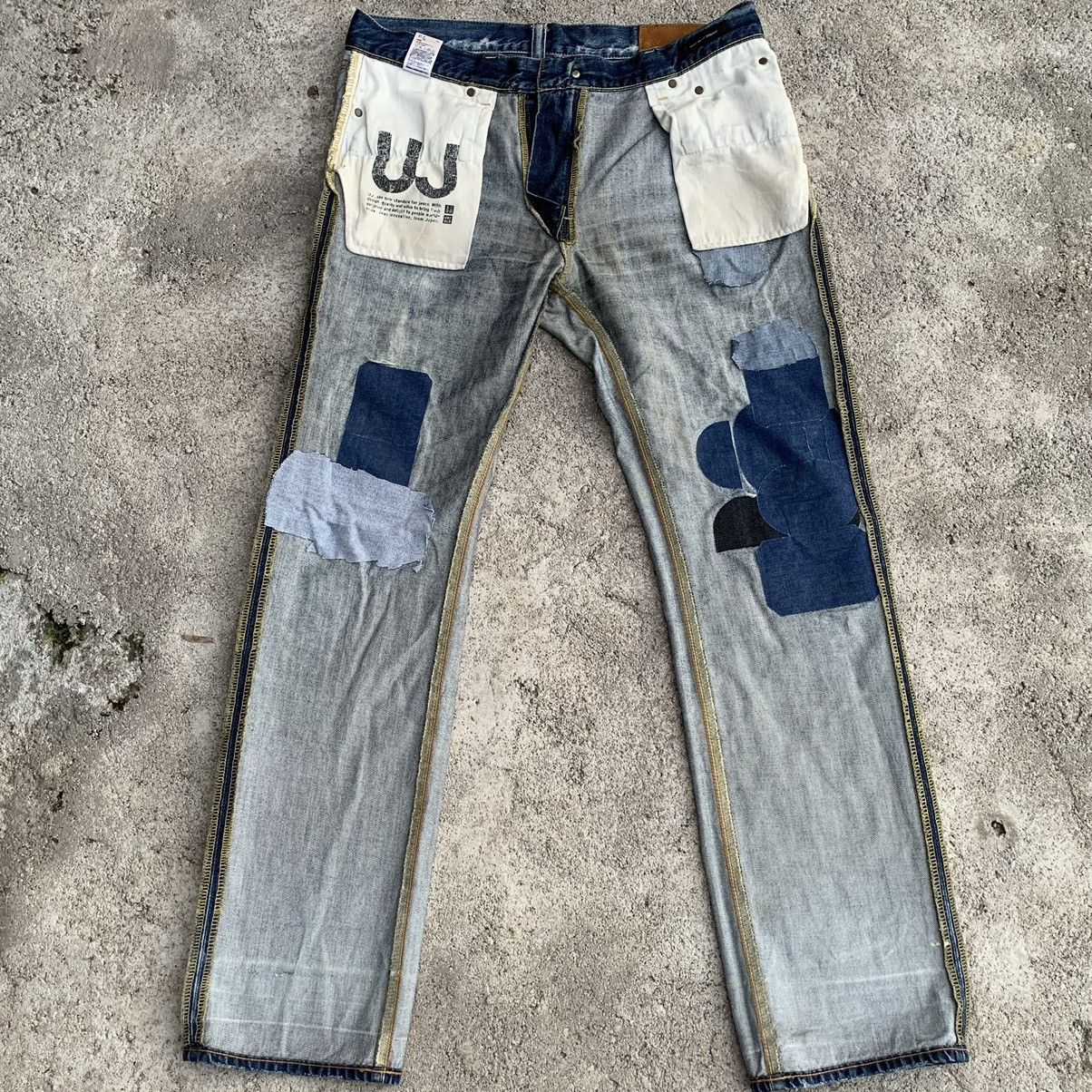 Undercover × Uniqlo Vintage Y2K Uniqlo Japanese Paint Distressed Denim Jeans W35 Size US 35 - 17 Thumbnail