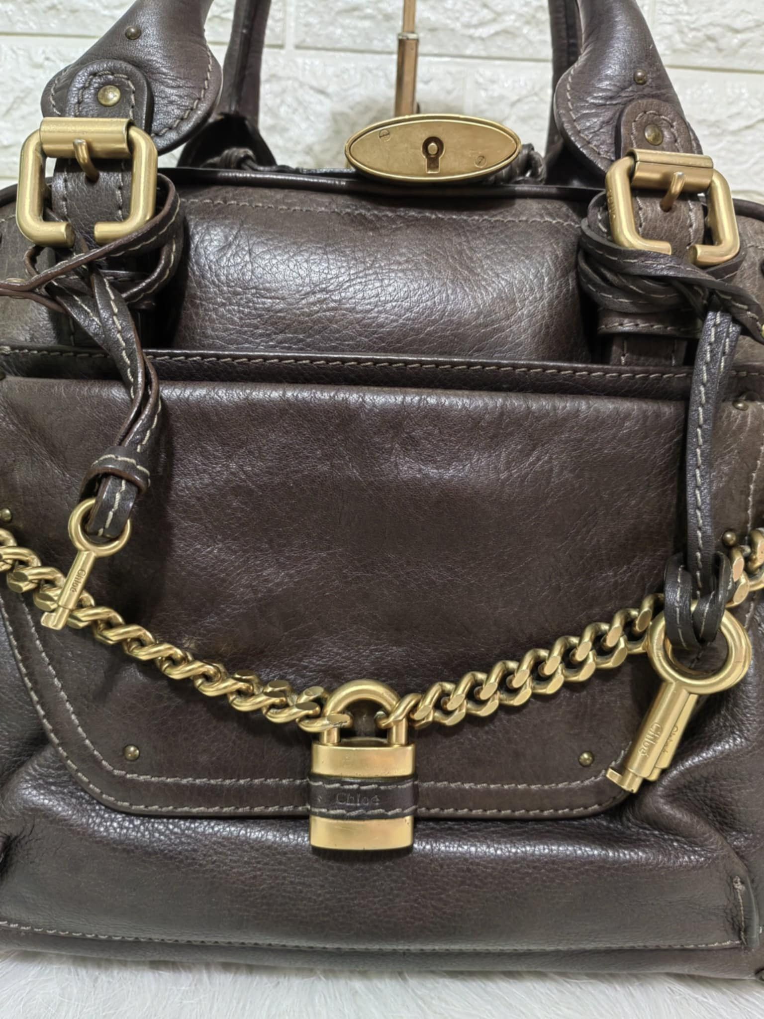 Chloe CHLOE PADDINGTON LARGE DOME LEATHER SATCHEL RARE Size ONE SIZE - 6 Thumbnail