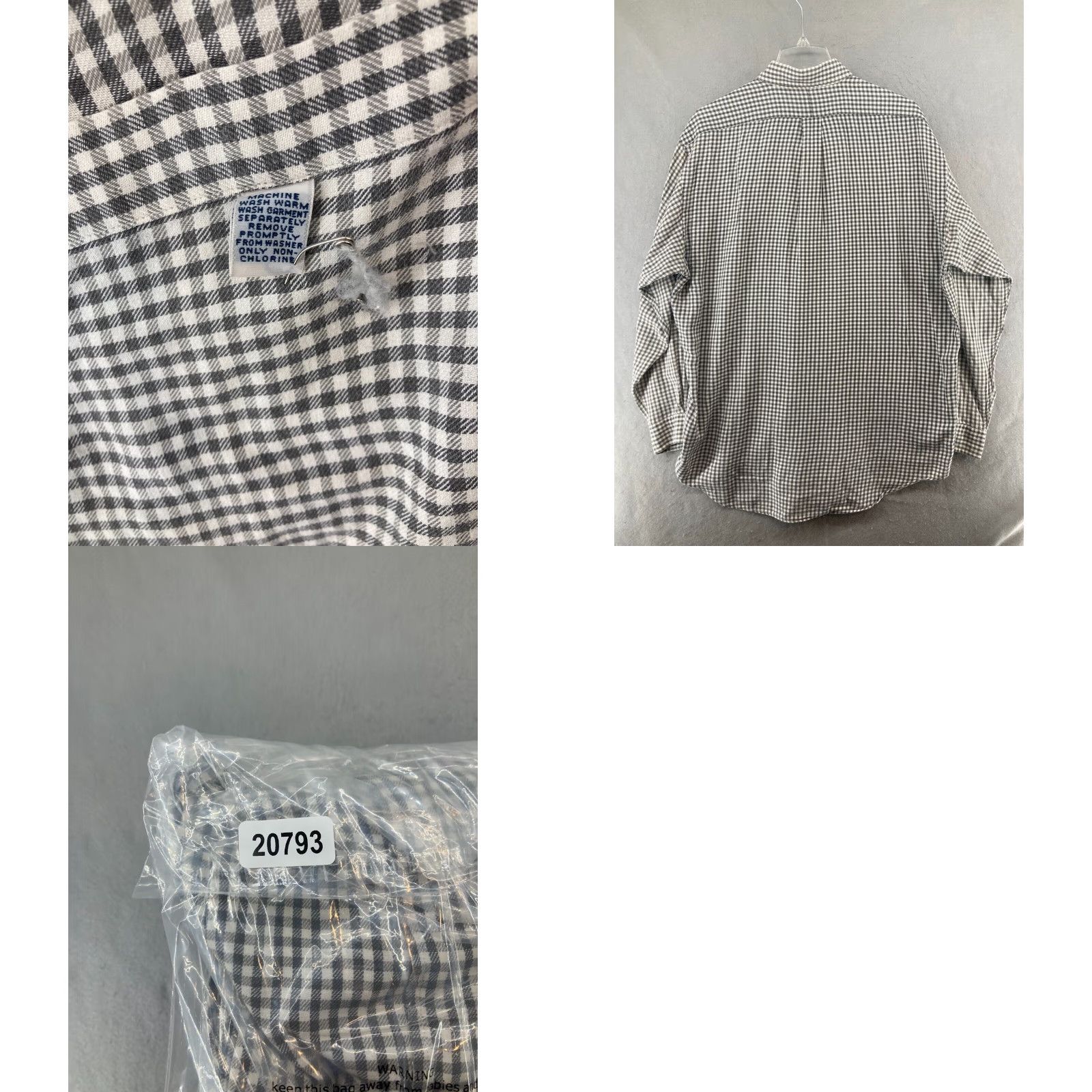 Ralph Lauren Ralph Lauren Mens Button-Up Shirt M Gray Blaire Cotton Size US M / EU 48-50 / 2 - 8 Thumbnail