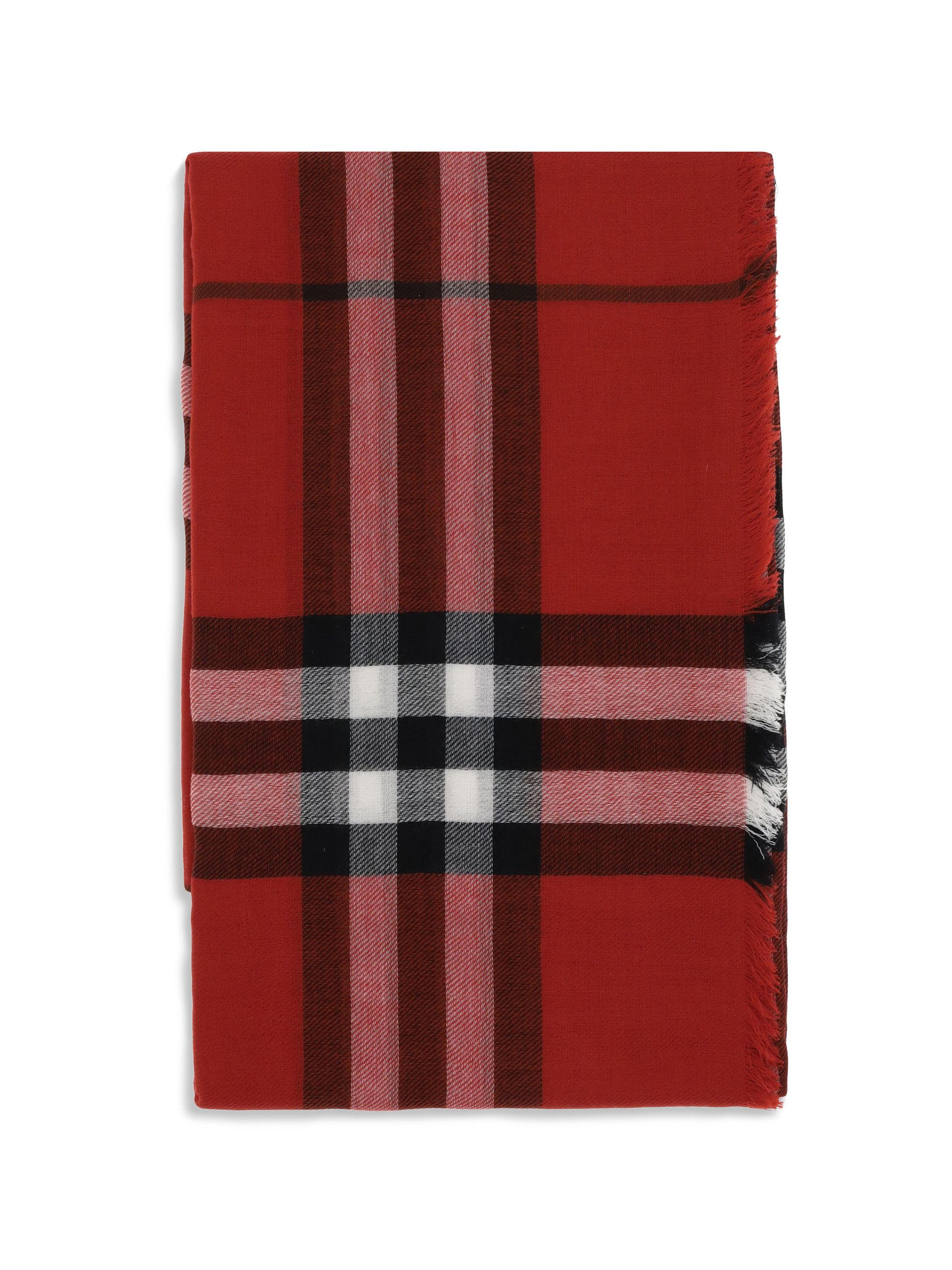 Burberry Wool Check wide Scarf Size ONE SIZE - 1 Thumbnail