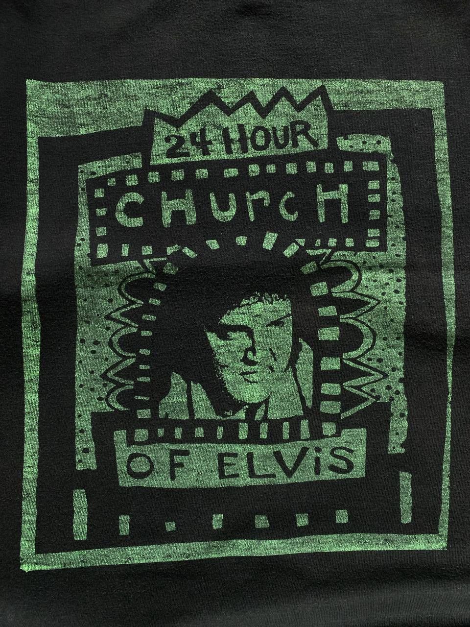 Vintage VINTAGE 90s ELVIS PRESLEY 24 HOUR CHURCH GALLERY T SHIRT Size US L / EU 52-54 / 3 - 4 Thumbnail