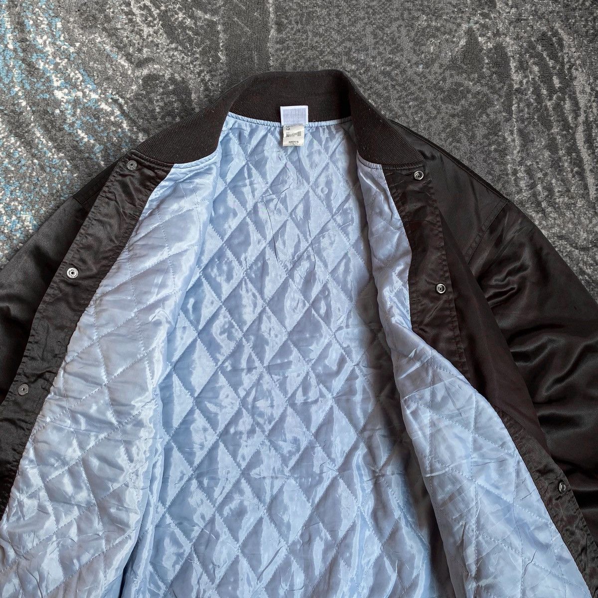 Nike Vintage 90’s Nike Small Swoosh Satin Varsity Jacket Size US L / EU 52-54 / 3 - 6 Thumbnail