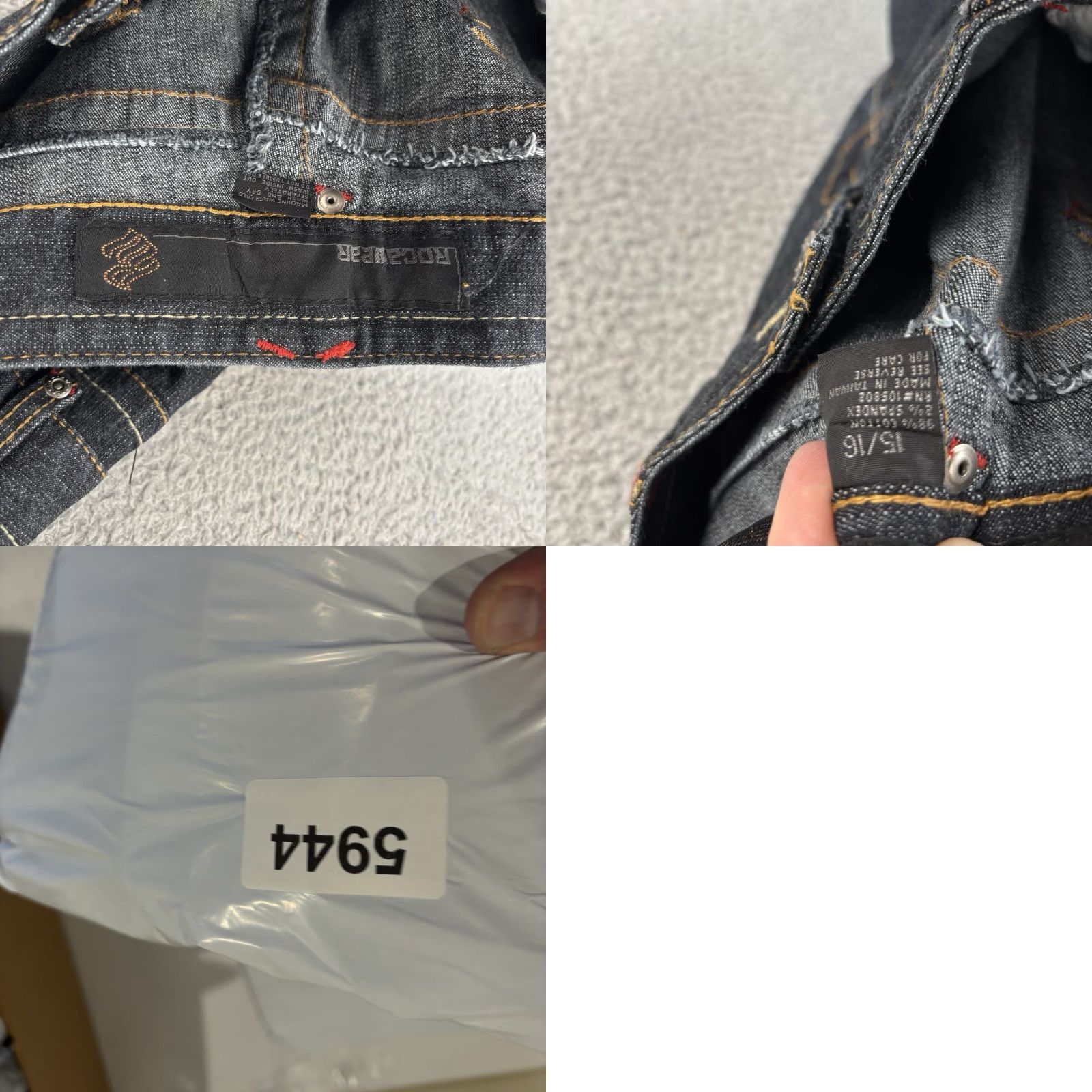 Rocawear Rocawear Jeans Women's 16 Regular Wide-Leg 90s Hip Hop Grunge Denim Black 32in Inseam Baggy Y2K City Cars Retro 5-Pocket Size 25" / US 0 / IT 36 - 8 Thumbnail