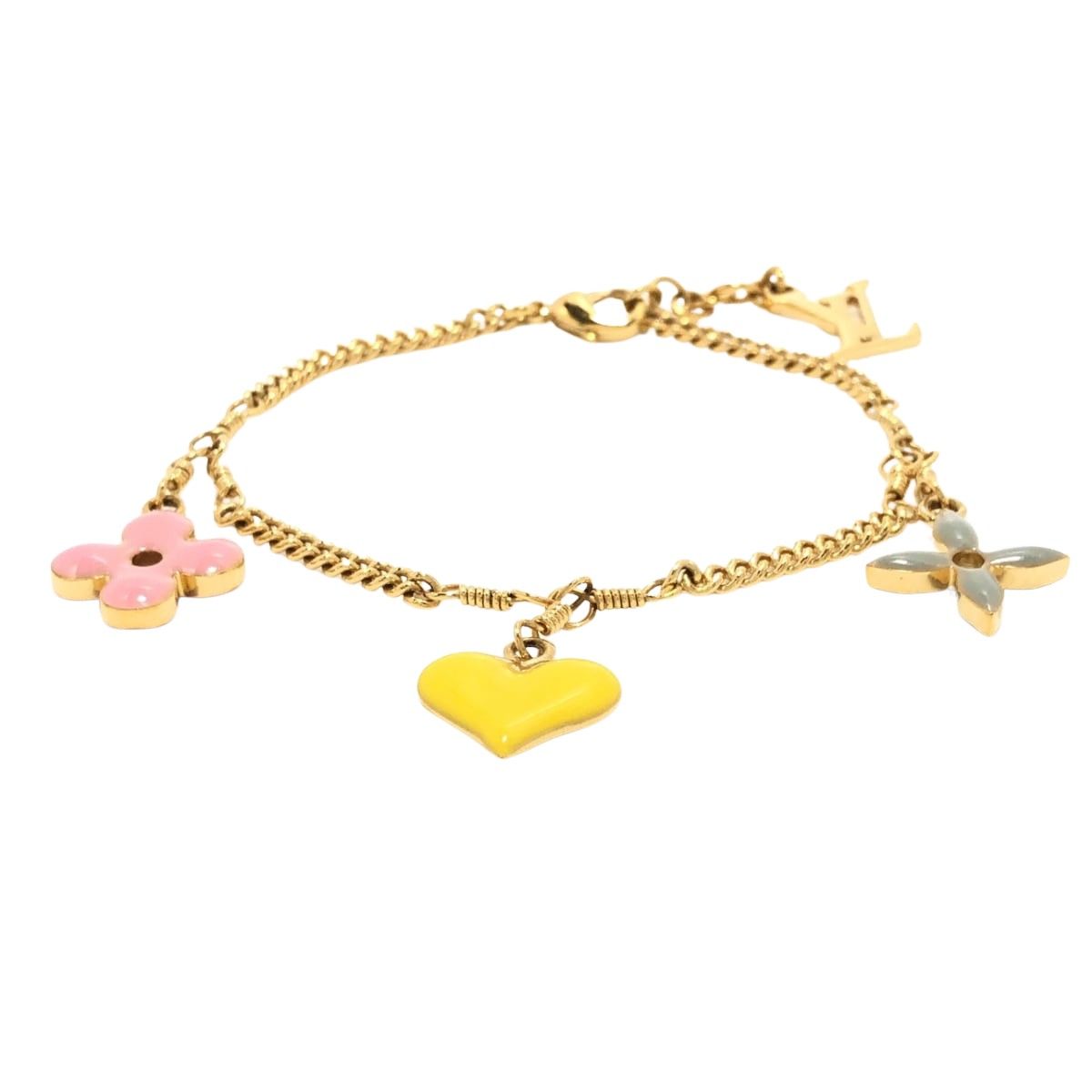Louis Vuitton Bracelet My Blooming Strass M00583 Gold Plated Ladies LOUIS  VUITTON