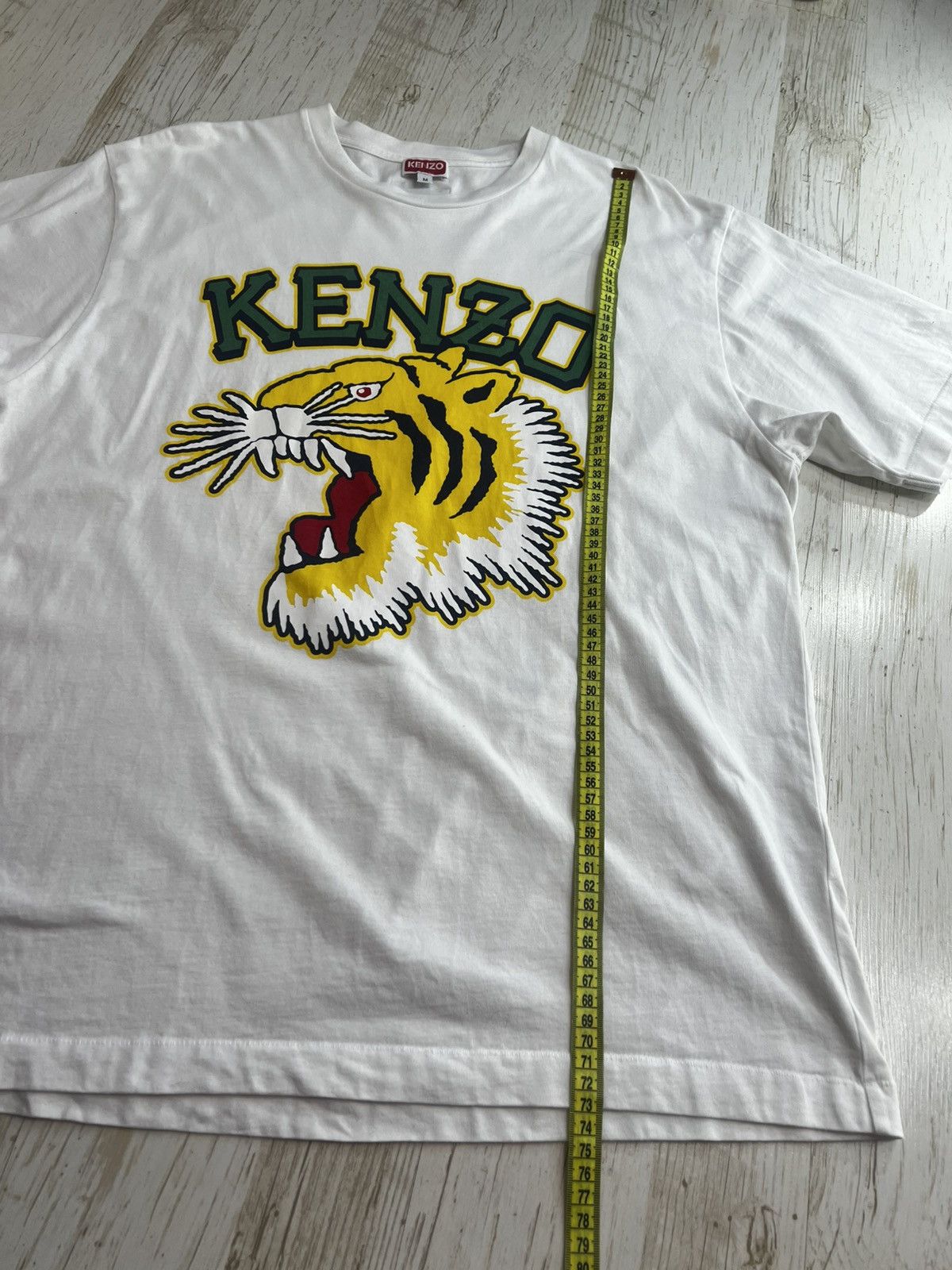 Kenzo Kenzo Tiger White Oversized T-Shirt Size M Cotton Tee Size US M / EU 48-50 / 2 - 13 Thumbnail