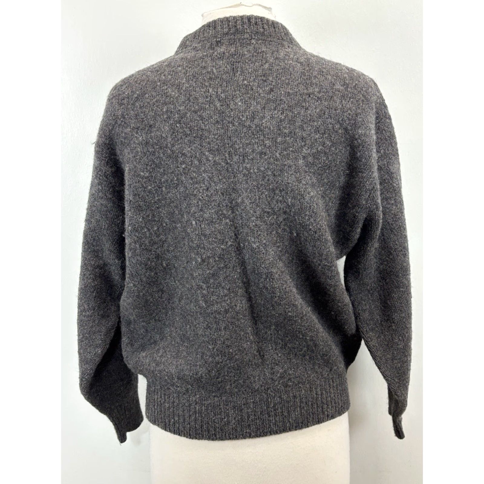 Vintage VINTAGE L.L. Bean Wool Blend Sweater Women’s XL Grey Mock Neck 80s Pullover USA Womens Size XL / US 12-14 / IT 48-50 - 3 Thumbnail
