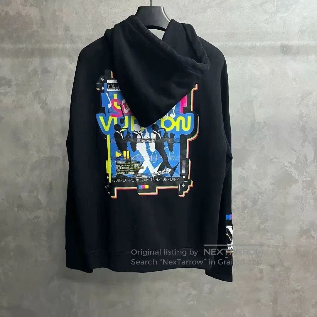 Louis Vuitton louis vuitton black zip hoodie with logo. Size US M / EU 48-50 / 2 - 2 Thumbnail