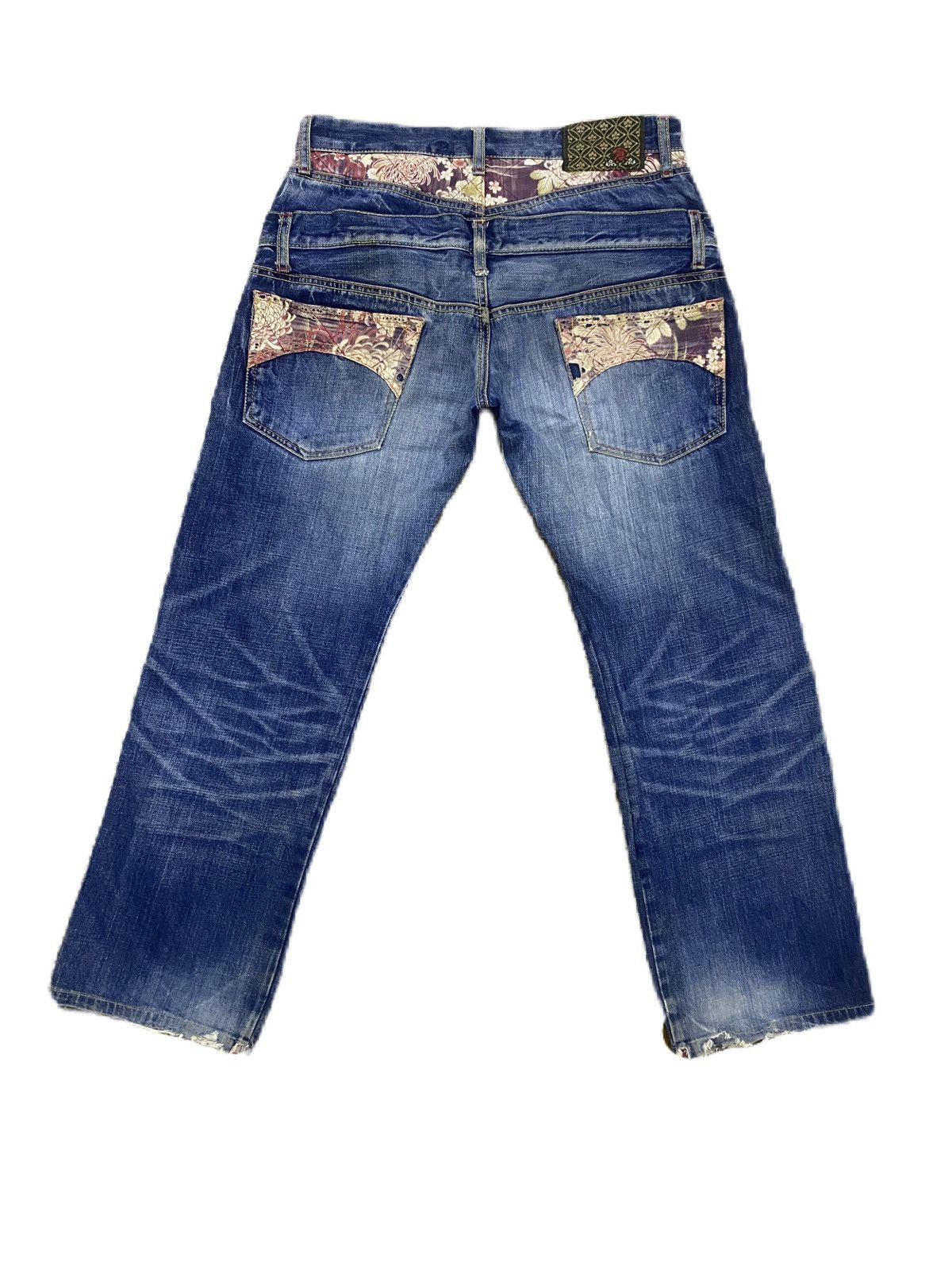 Eternal × Japanese Brand × Kapital JAPAN BRAND ETERNAL DOUBLE WAIST JEANS, KAPITAL STYLE RIPPED Size US 31 - 2 Thumbnail