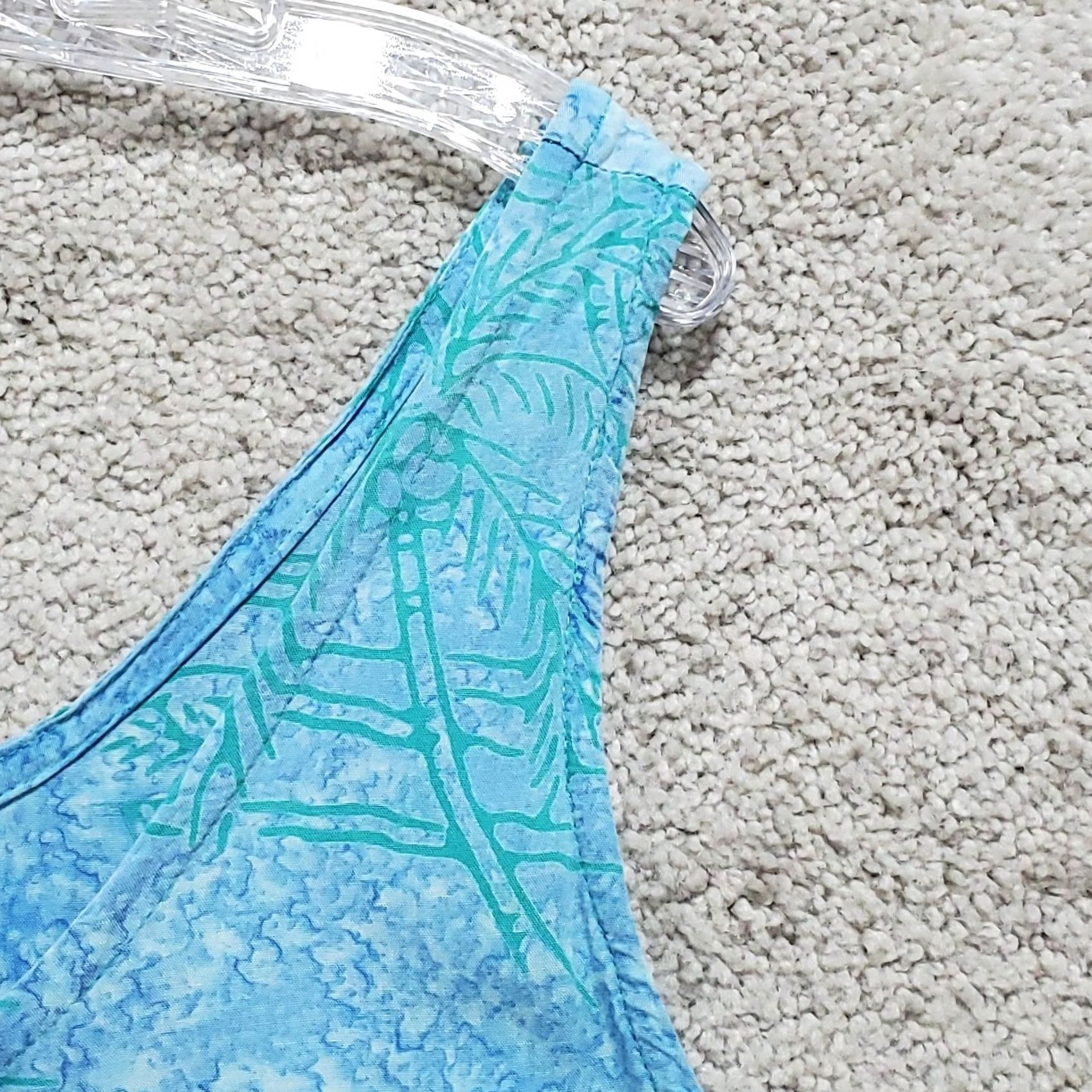 Native Native Wear Tank Top Women's Medium Blue Palm Tree Print Pullover Size M / US 6-8 / IT 42-44 - 7 Thumbnail