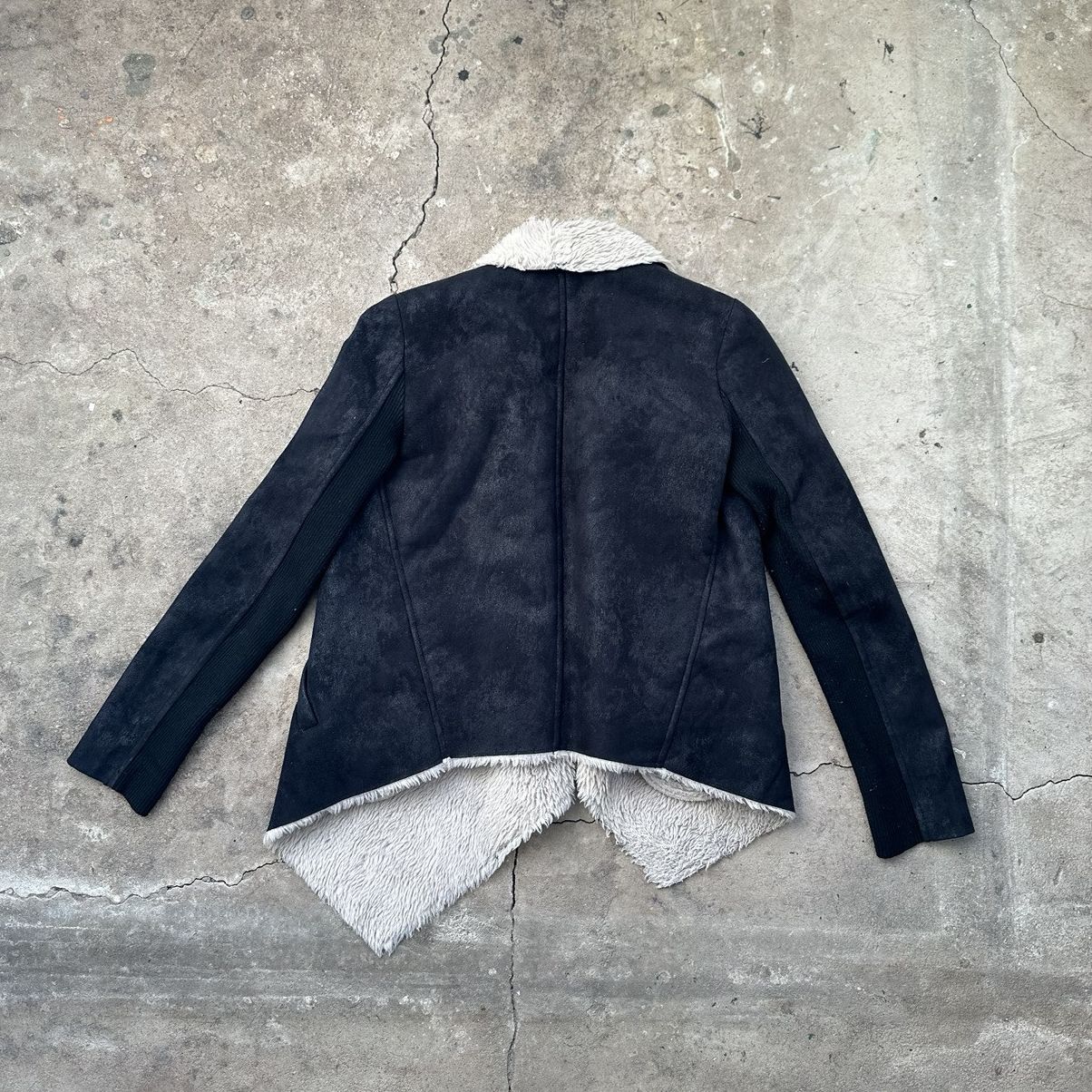 Designer × The Kooples The Kooples black with shearling effect women's Jacket Size M / US 6-8 / IT 42-44 - 8 Thumbnail