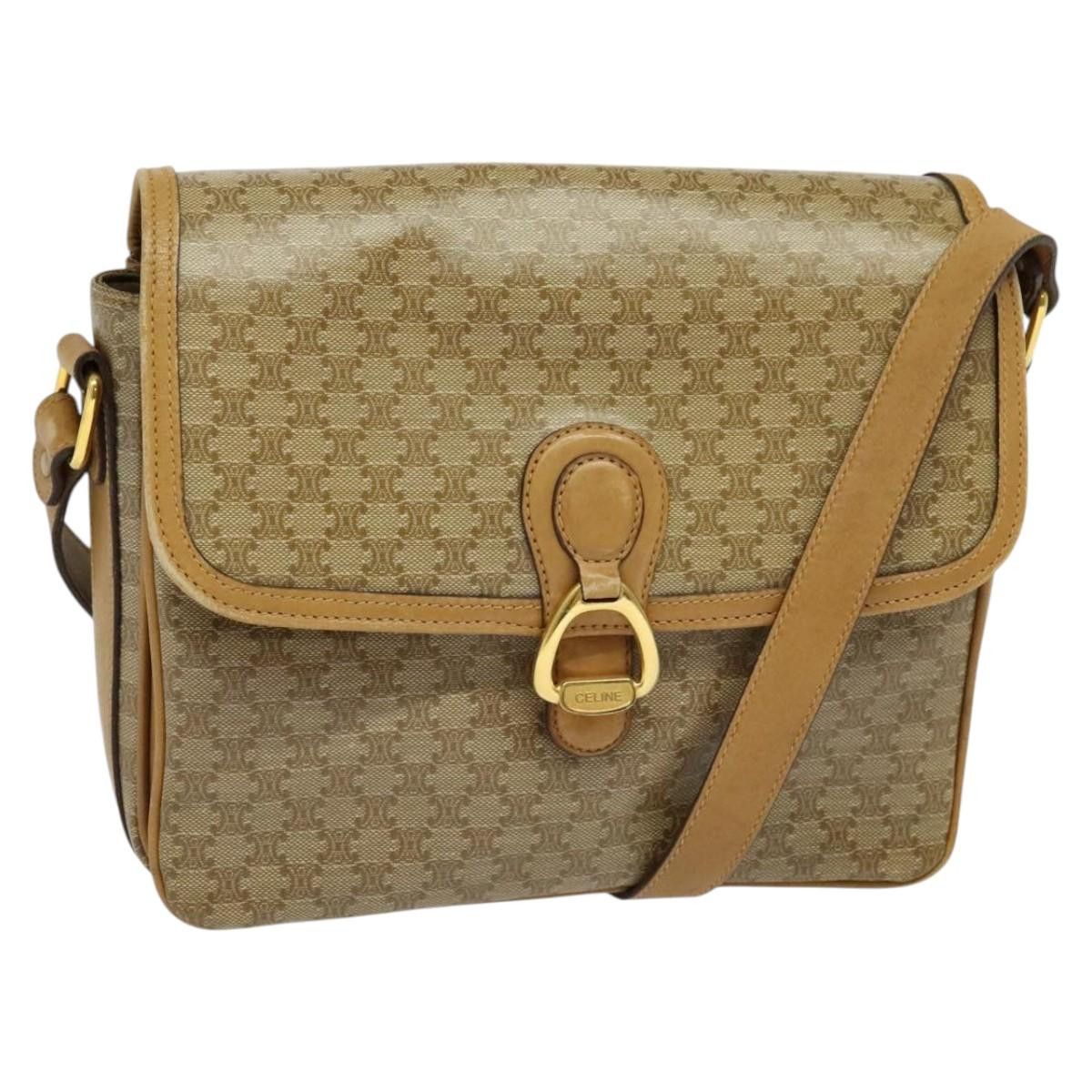 Celine CELINE Macadam Canvas Shoulder Bag Pvc Brown Gold Size ONE SIZE - 1 Thumbnail