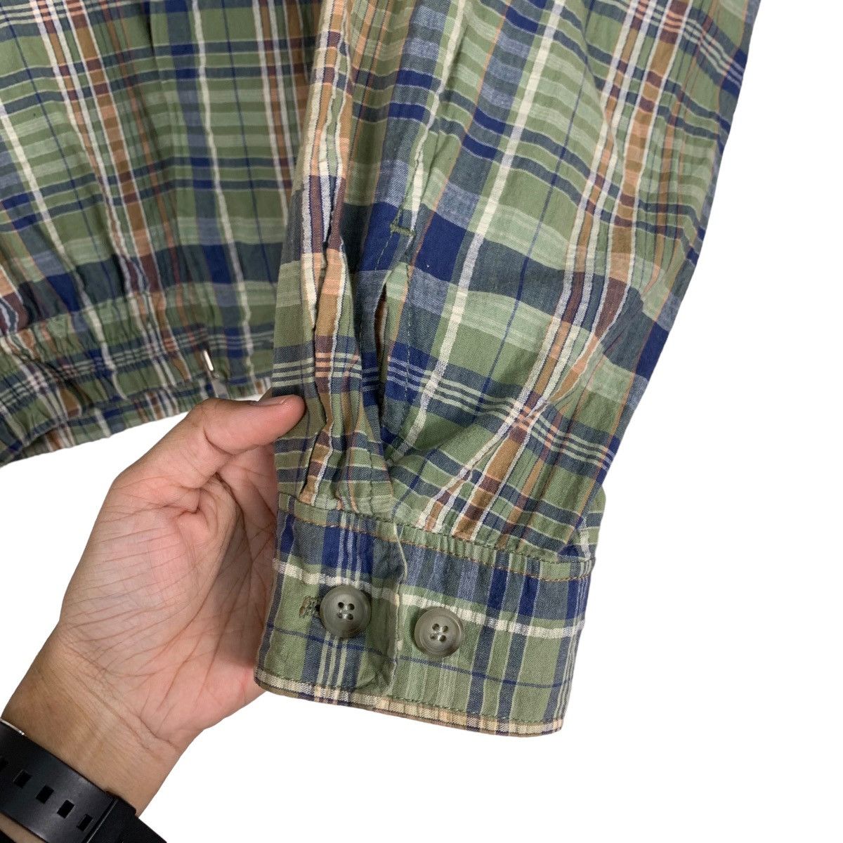 Japanese Brand MAUL RUCK Green Checked Casual Jacket #1047-C47 Size US M / EU 48-50 / 2 - 13 Thumbnail