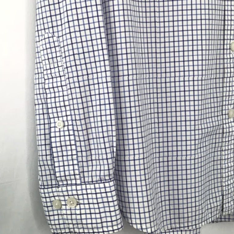 Brooks Brothers Brooks Brothers Mens Dress Shirt Button-Down Checkered Pocket Long Sleeve Blue White M Size 40R - 4 Thumbnail