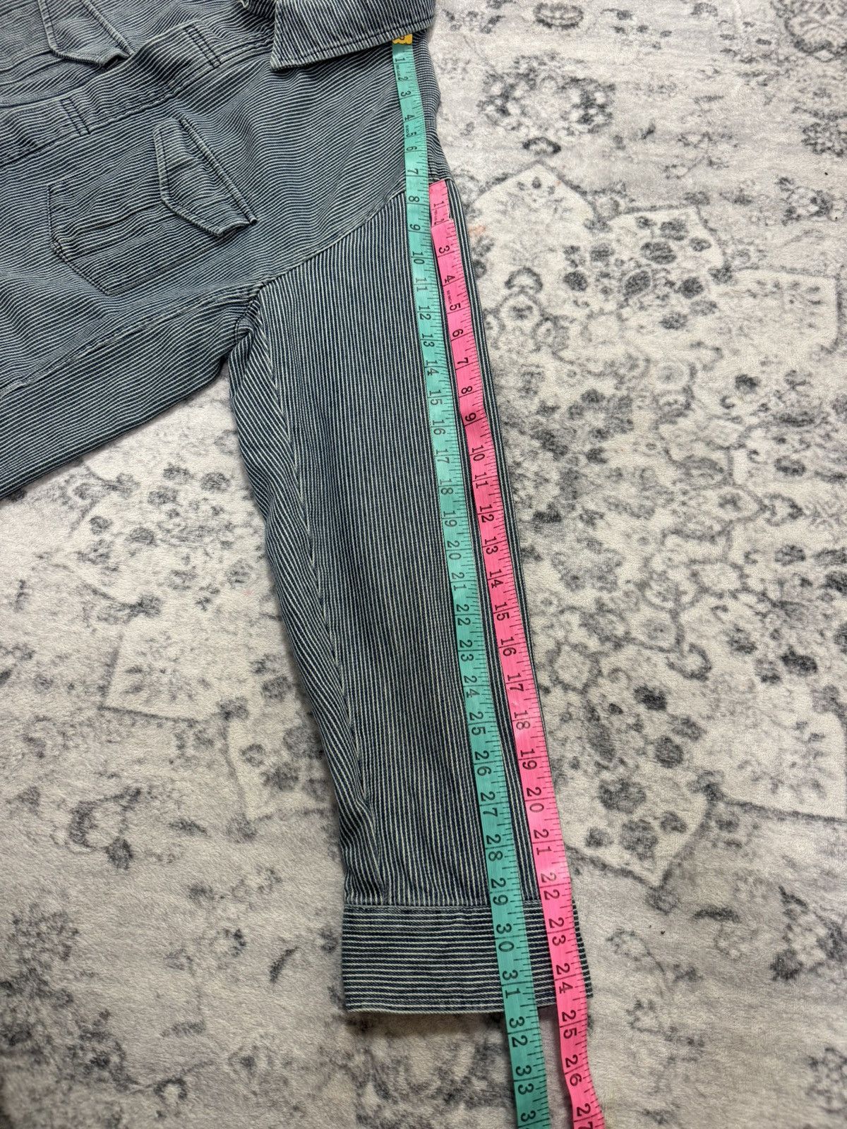 Japanese Brand VINTAGE BC FACTORY HICKORY SLASH POCKET JACKET Size US L / EU 52-54 / 3 - 15 Thumbnail