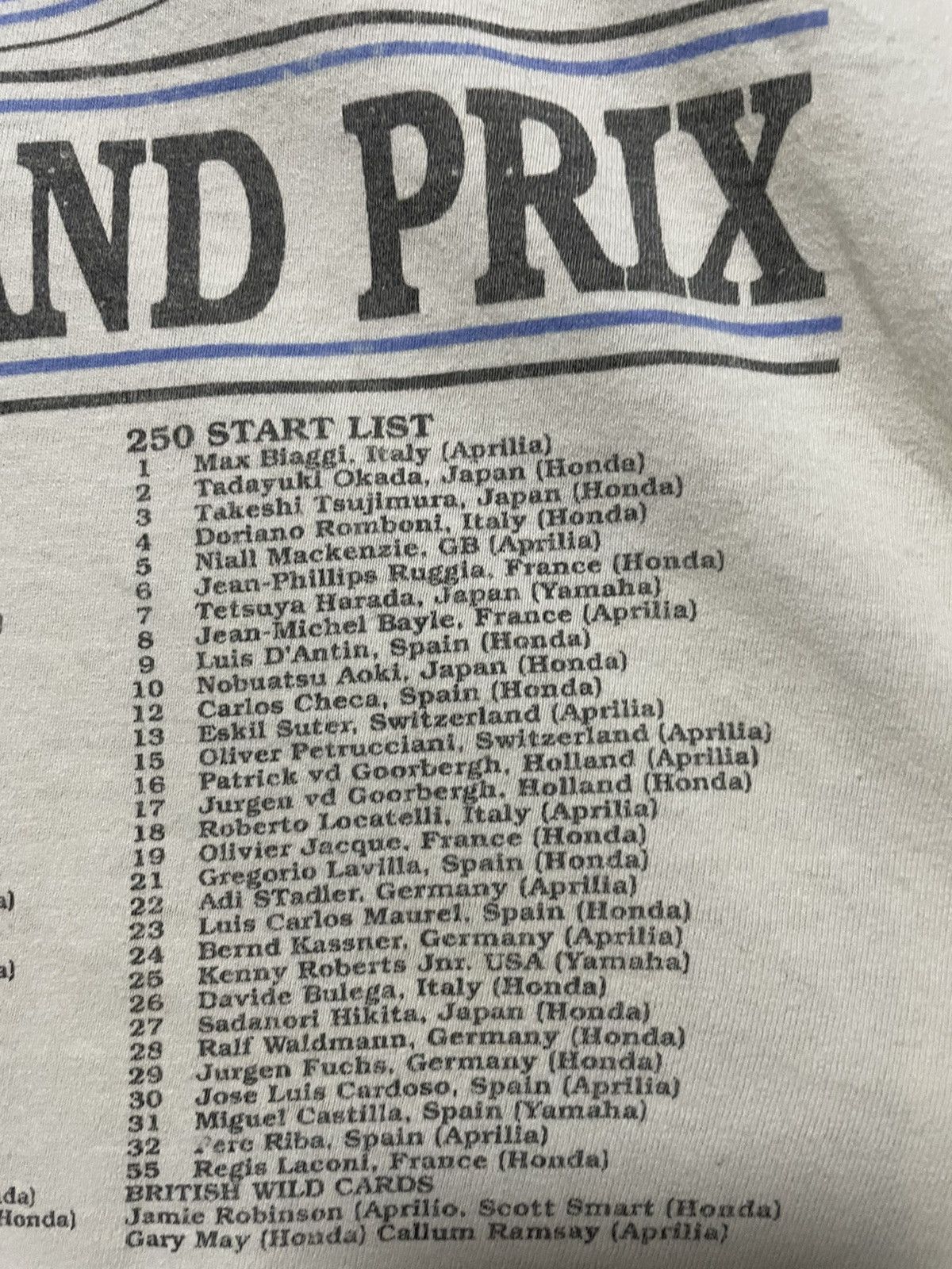 Vintage Archive Vintage 1995 British Grand Prix Donington T Shirt Size US XL / EU 56 / 4 - 20 Thumbnail