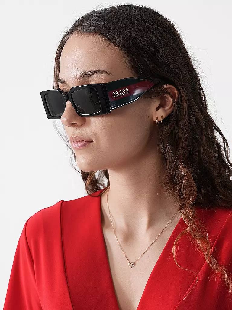 Gucci 🕶️ New Gucci GG1860S 004 Black/Red Sunglasses Size ONE SIZE - 3 Thumbnail