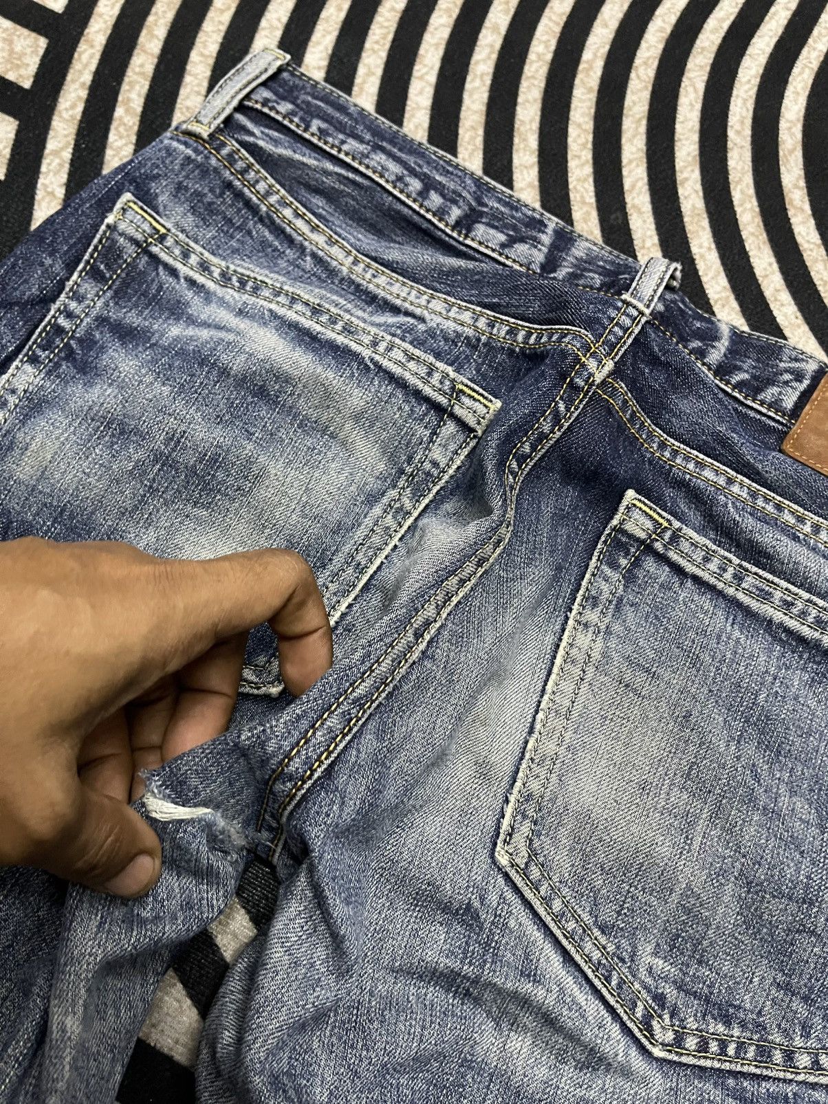 Uniqlo 2000s UNIQLO S002 WASHABLE DENIM JEANS RARE DESIGN Size US 32 / EU 48 - 17 Thumbnail