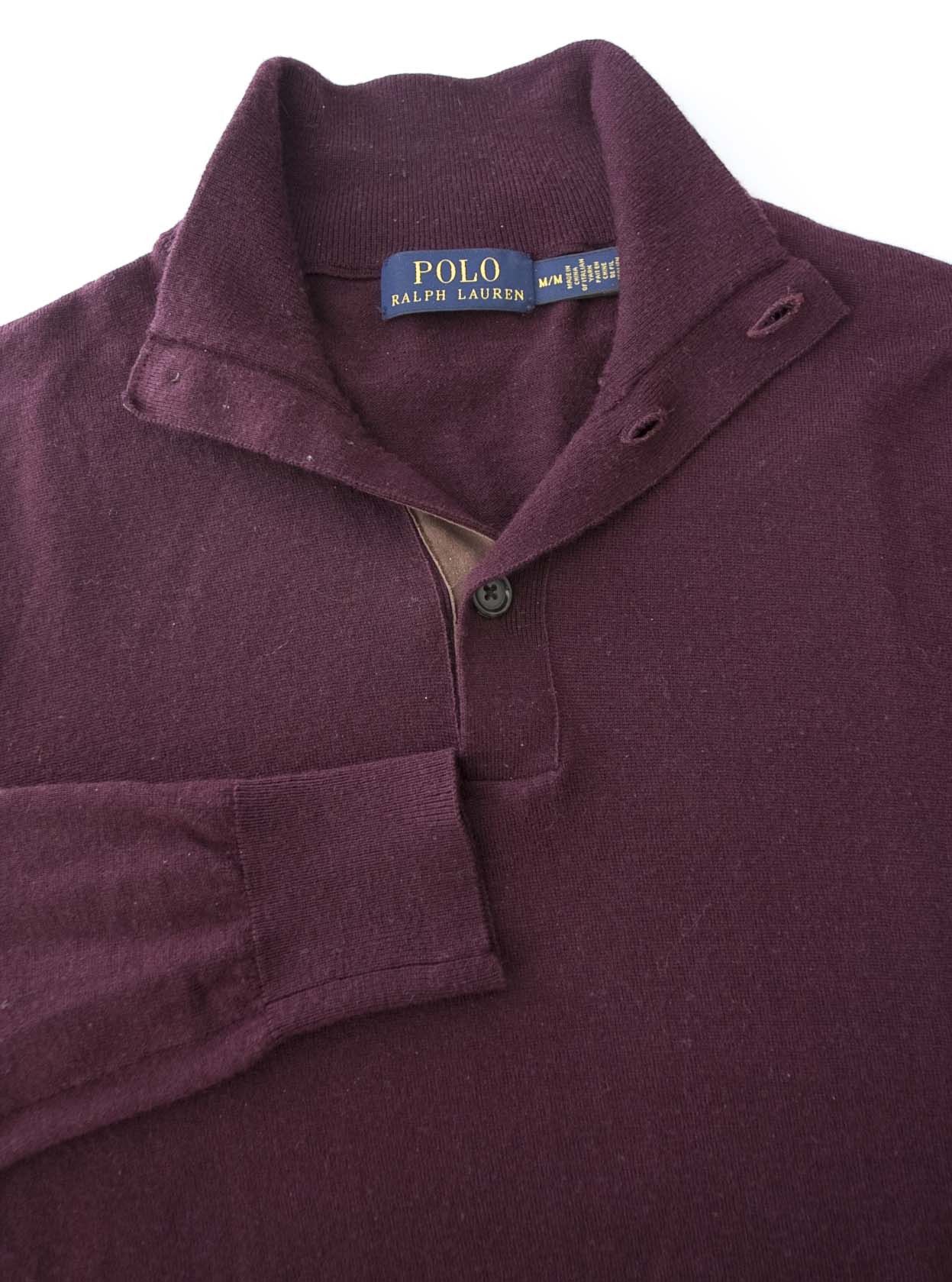 Ralph Lauren Ralph Lauren Sweater 100% Merino Wool Size M Burgundy Size US M / EU 48-50 / 2 - 1 Thumbnail