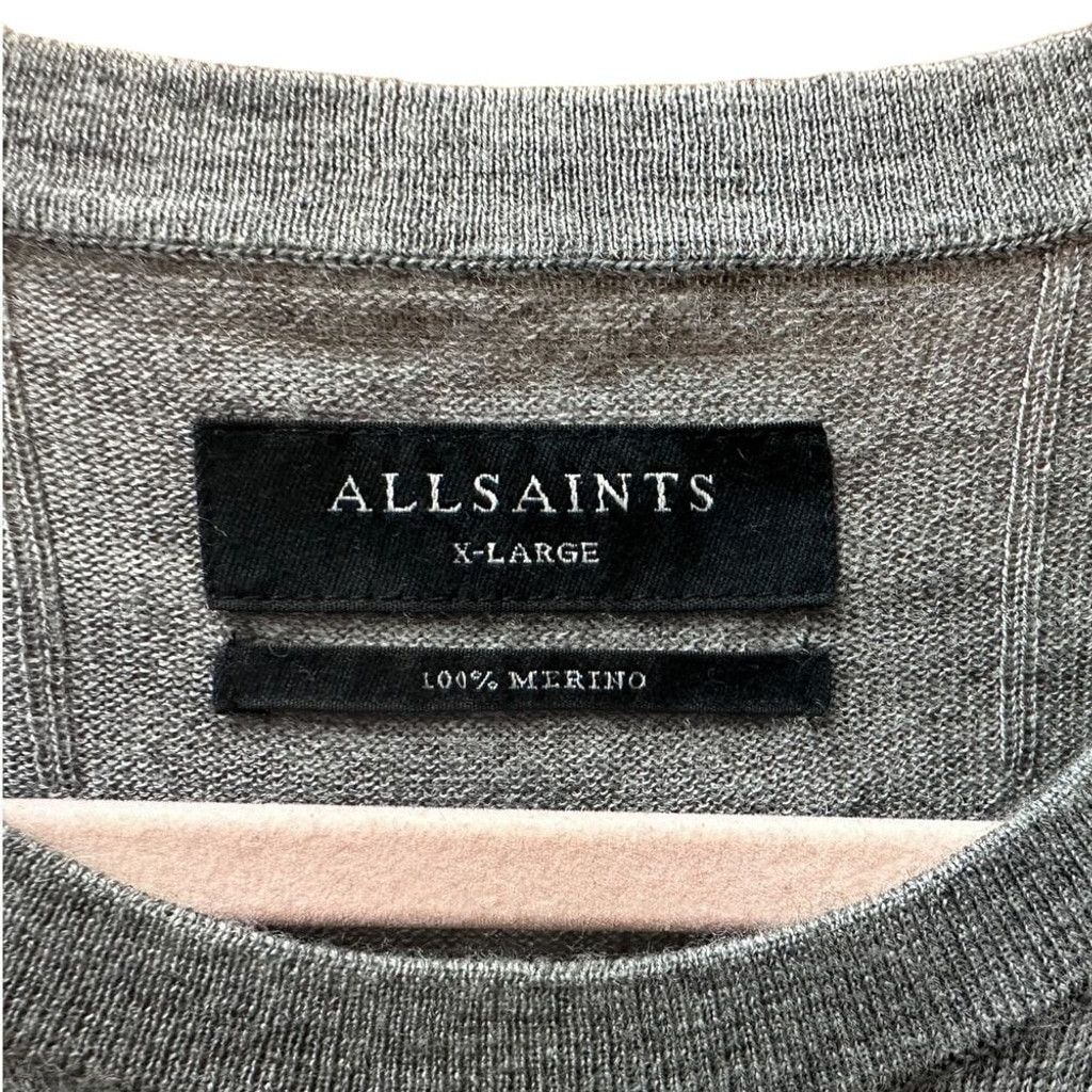Allsaints Allsaints Mode Merino Crew Sweater in Grey Marl Size US XL / EU 56 / 4 - 5 Thumbnail