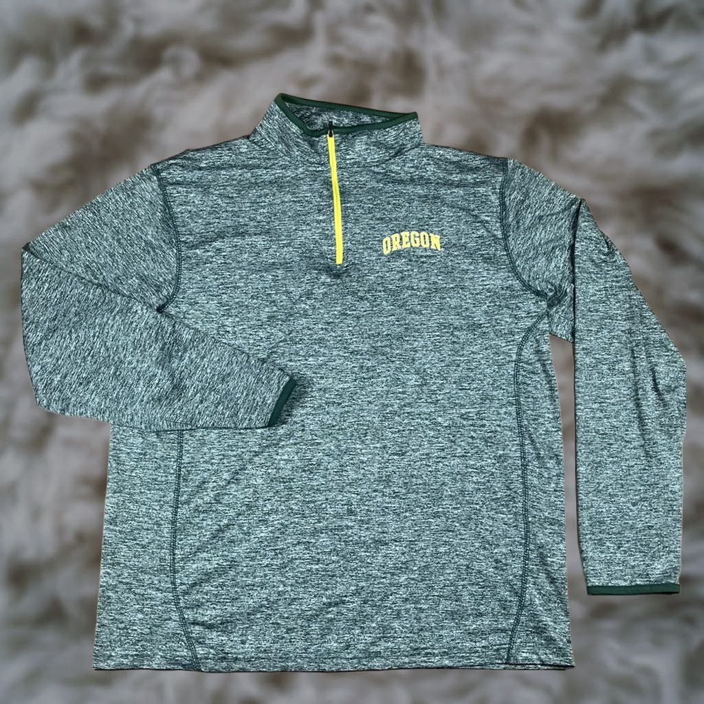 Vintage Colosseum Oregon Duck Pullover Sweater Mens Large L Gray 1/4 Zip Poly-Spandex Size US L / EU 52-54 / 3 - 1 Thumbnail