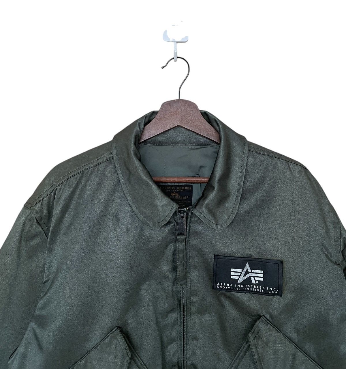 Alpha Industries × Vintage Vintage Alpha Industries CWU 45P Bomber Jacket 1990s Size US L / EU 52-54 / 3 - 3 Thumbnail