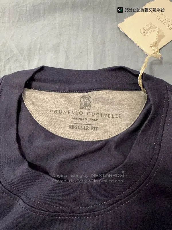 Brunello Cucinelli Brunello Cucinelli Men's Letter Print Crew Neck T. Size US M / EU 48-50 / 2 - 4 Thumbnail