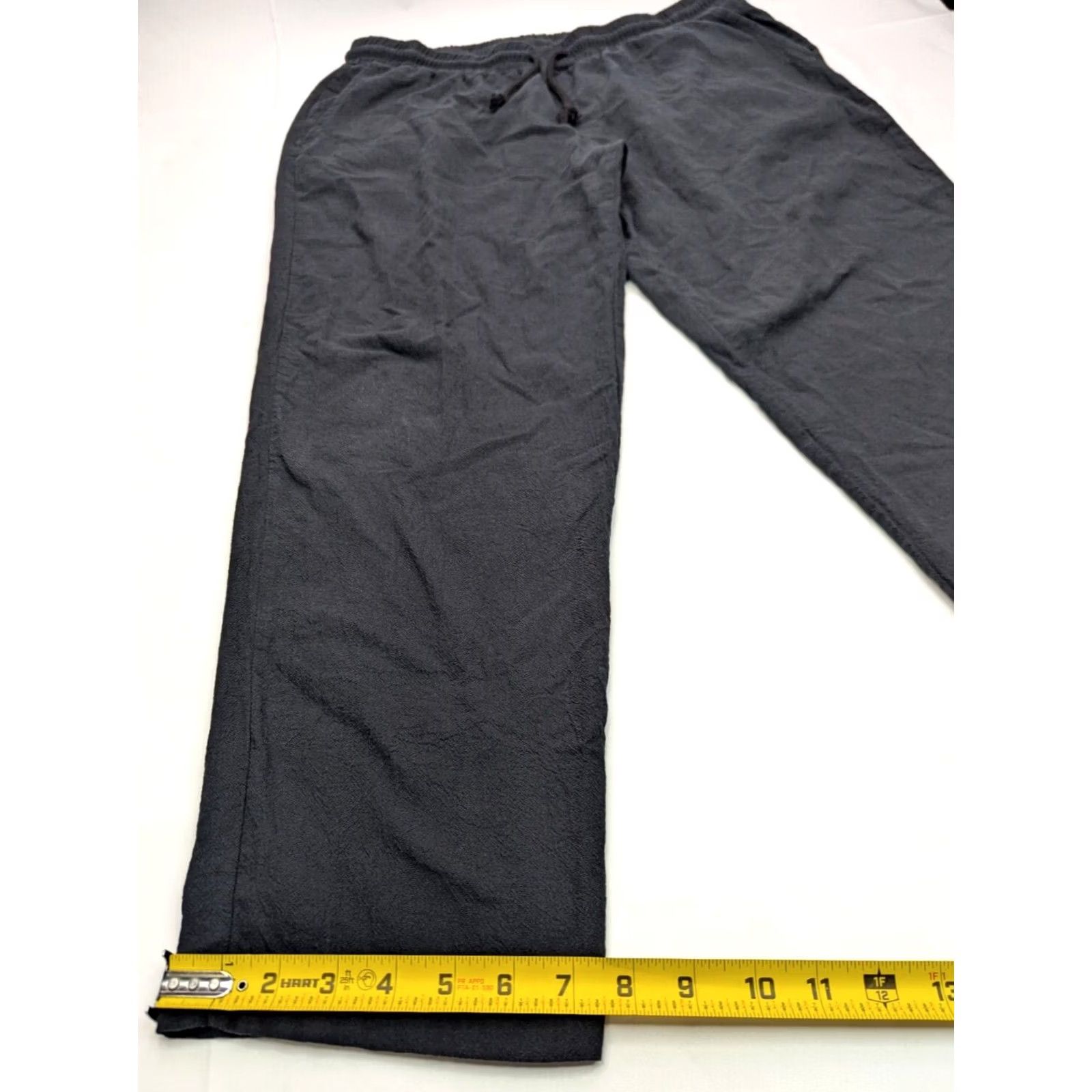 Vintage VINTAGE Manfinity Straight Leg Cotton Waist Pants Women XL Black Size 40" / US 18 - 2 Thumbnail