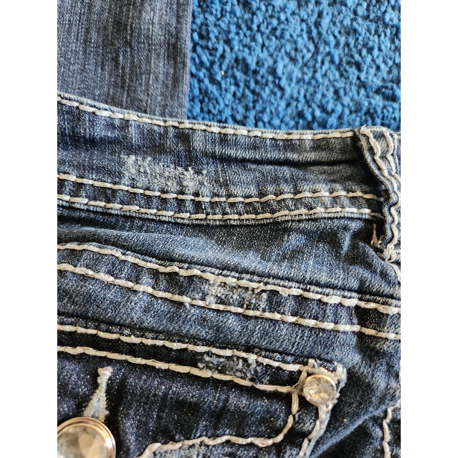 Other L.A Idol Women's Embellished Dark Bootcut Jeans-9 W21x L34 Size 34" / US 12 / IT 48 - 5 Thumbnail