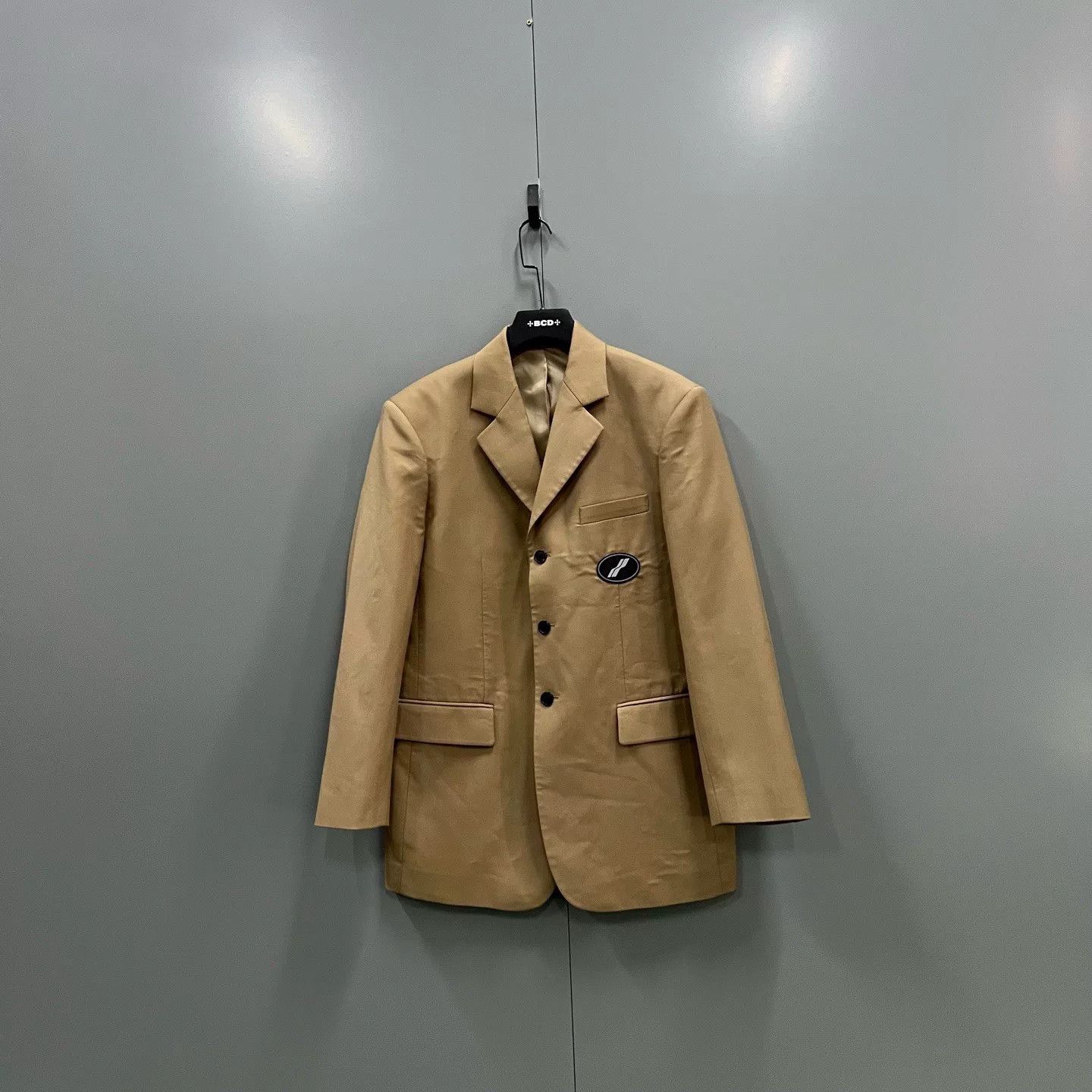khaki logo casual blazer from WE11DONE
