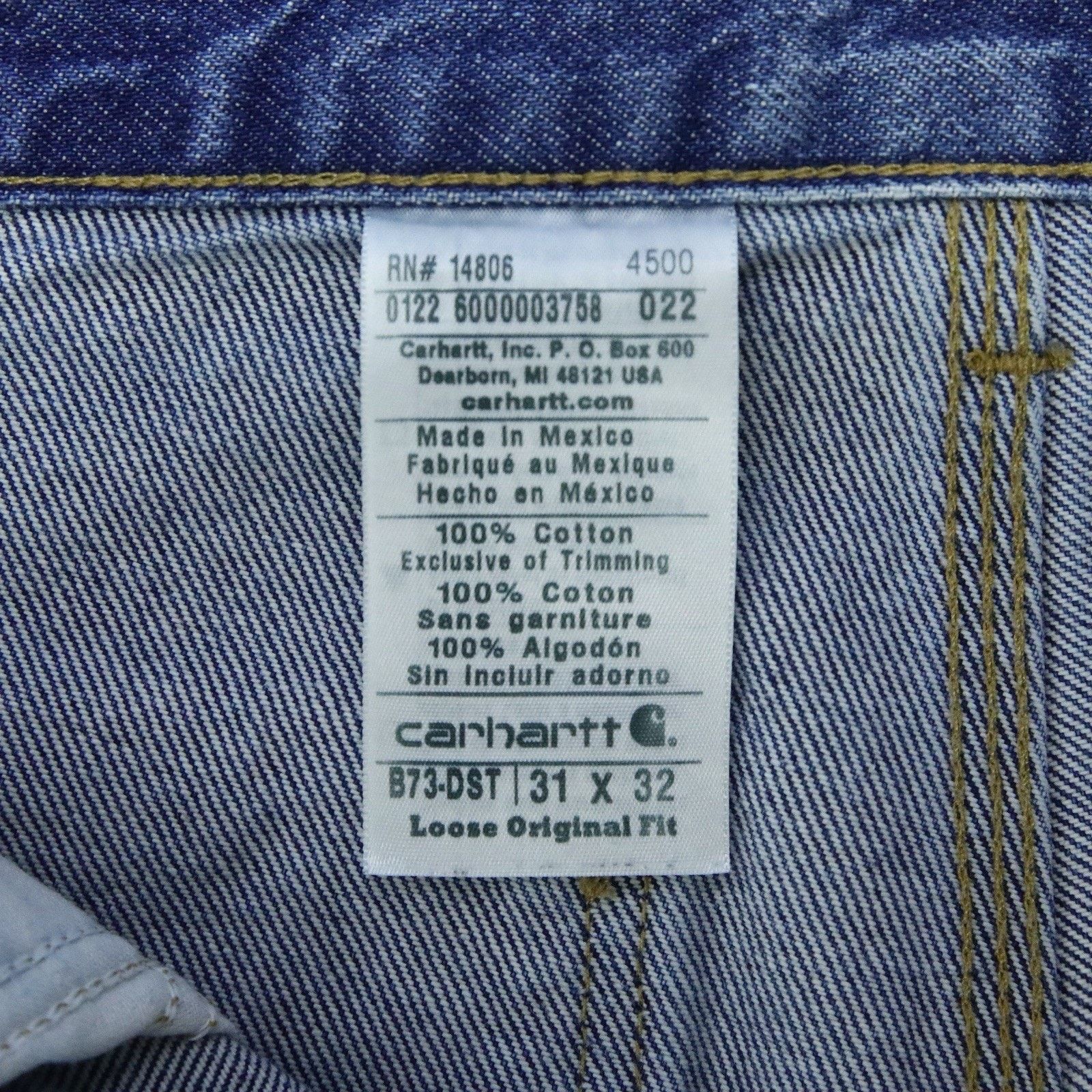 Carhartt Vintage Carhartt Faded Blue Denim Double Knee Carpenter Pant Size US 31 - 22 Thumbnail
