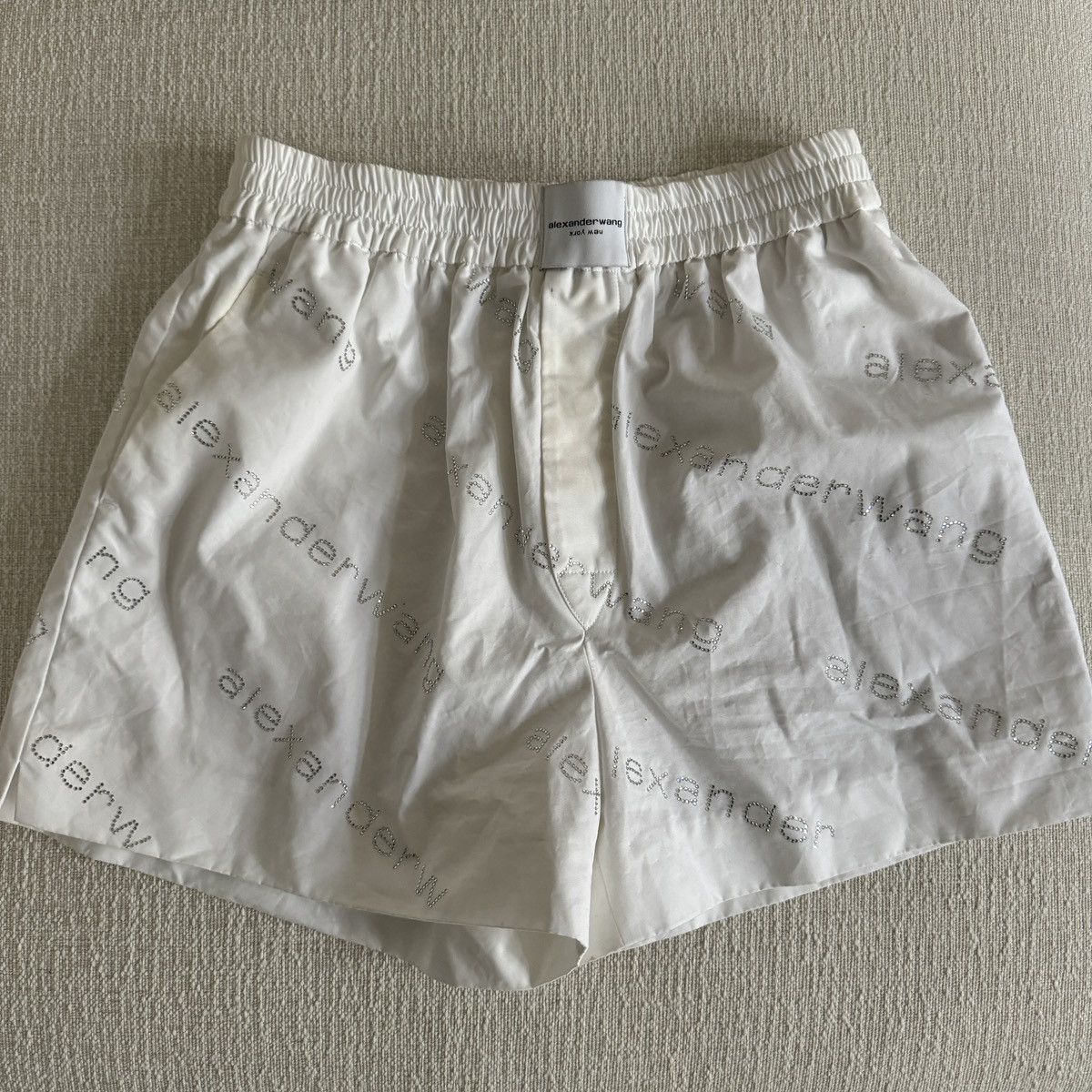 Alexander Wang Alexander Wang Rhinestone Boxer Shorts Size 26" / US 2 / IT 38 - 1 Thumbnail