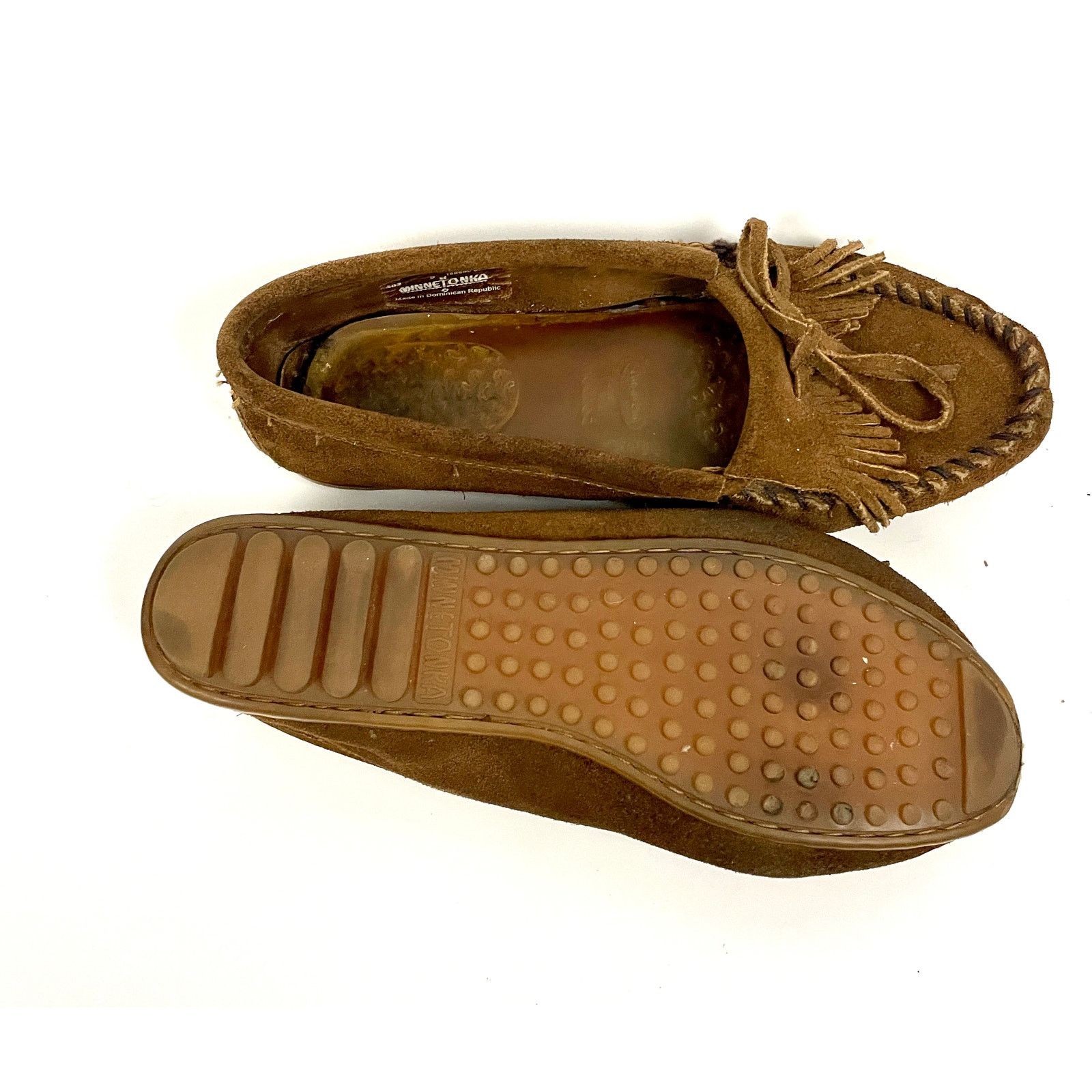 Minnetonka Minnetonka Suede Kilty Moccasins Sz 9 Women's Brown Leather Size US 9 / IT 39 - 6 Thumbnail