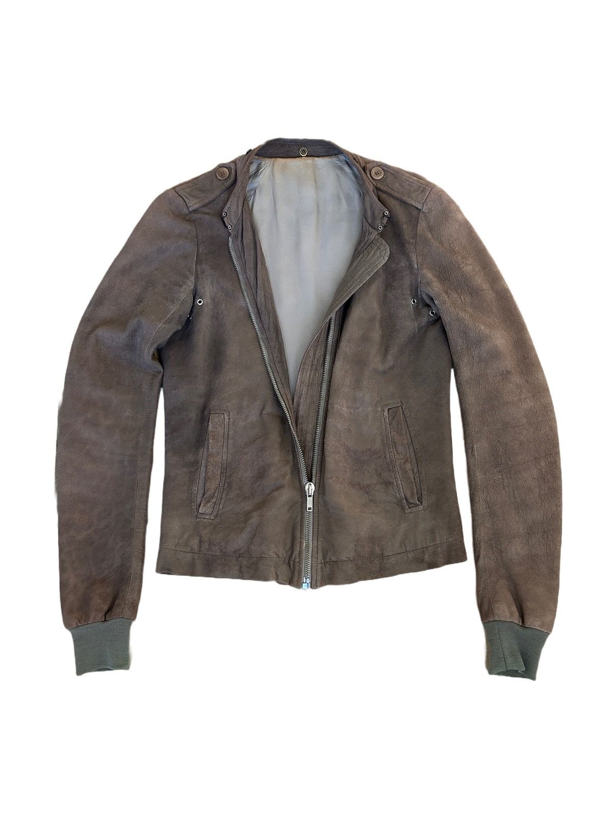 Rick Owens RICK OWENS LAMB LEATHER FLIGHT JACKET Size US XS / EU 42 / 0 - 2 Thumbnail