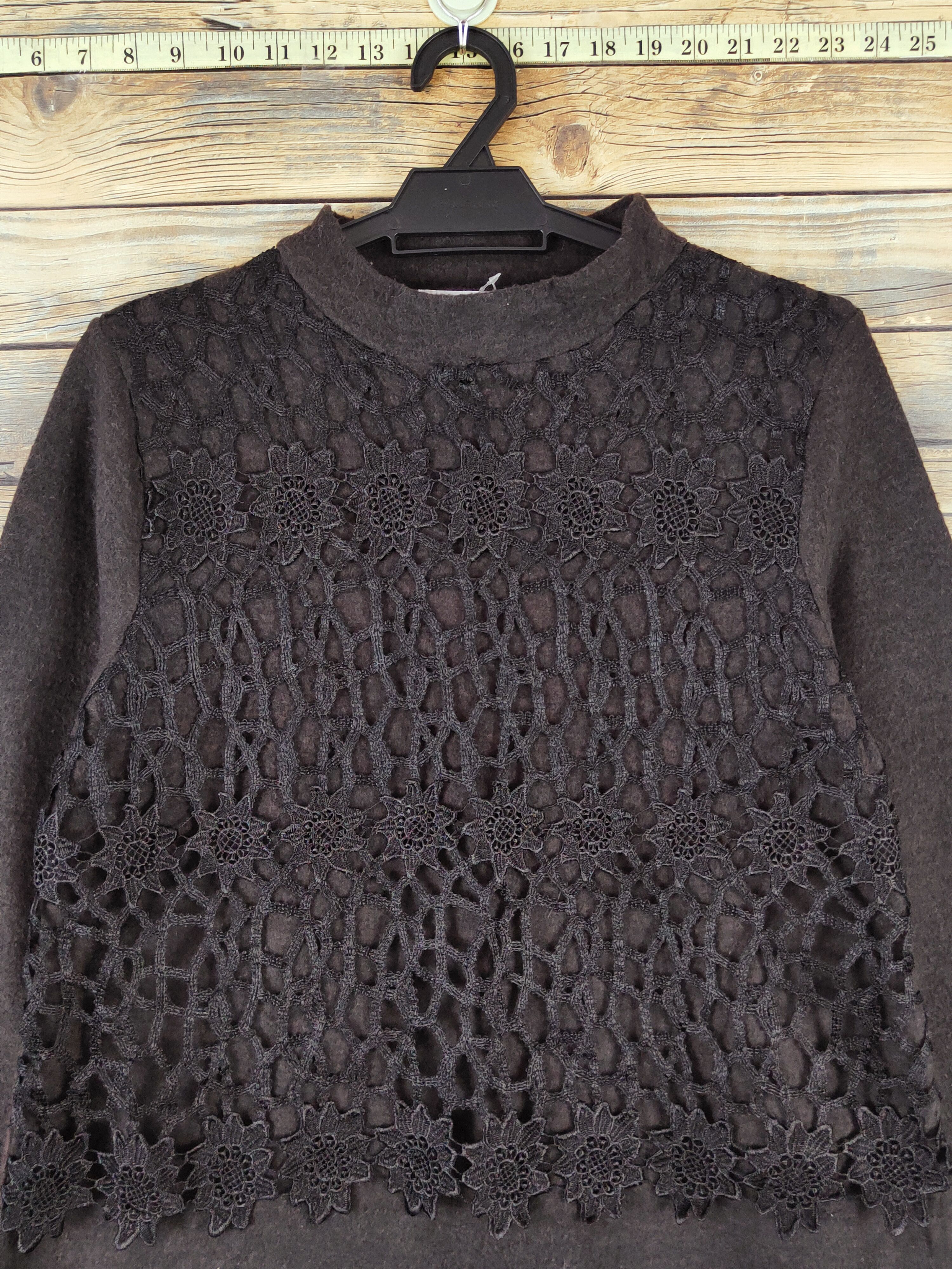 Homespun Knitwear × Japanese Brand × Vintage Japanese Brand Dark Gray Knitwear Blouses #W984 Size M / US 6-8 / IT 42-44 - 2 Thumbnail