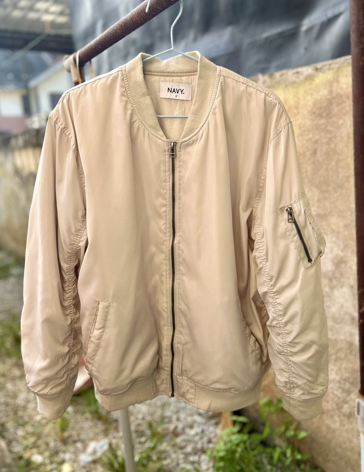 Old Navy Japanese Brand NAVY Bomber Jacket Size US M / EU 48-50 / 2 - 1 Thumbnail