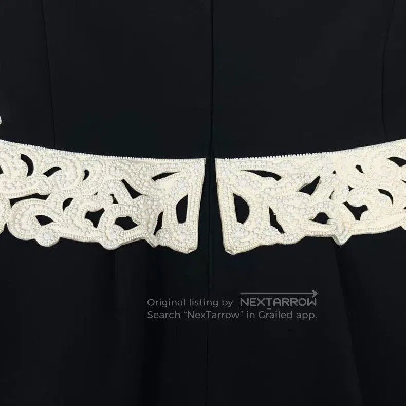 Valentino Valentino Black heavy stitched leather stud bead embroider Size S / US 4 / IT 40 - 4 Thumbnail