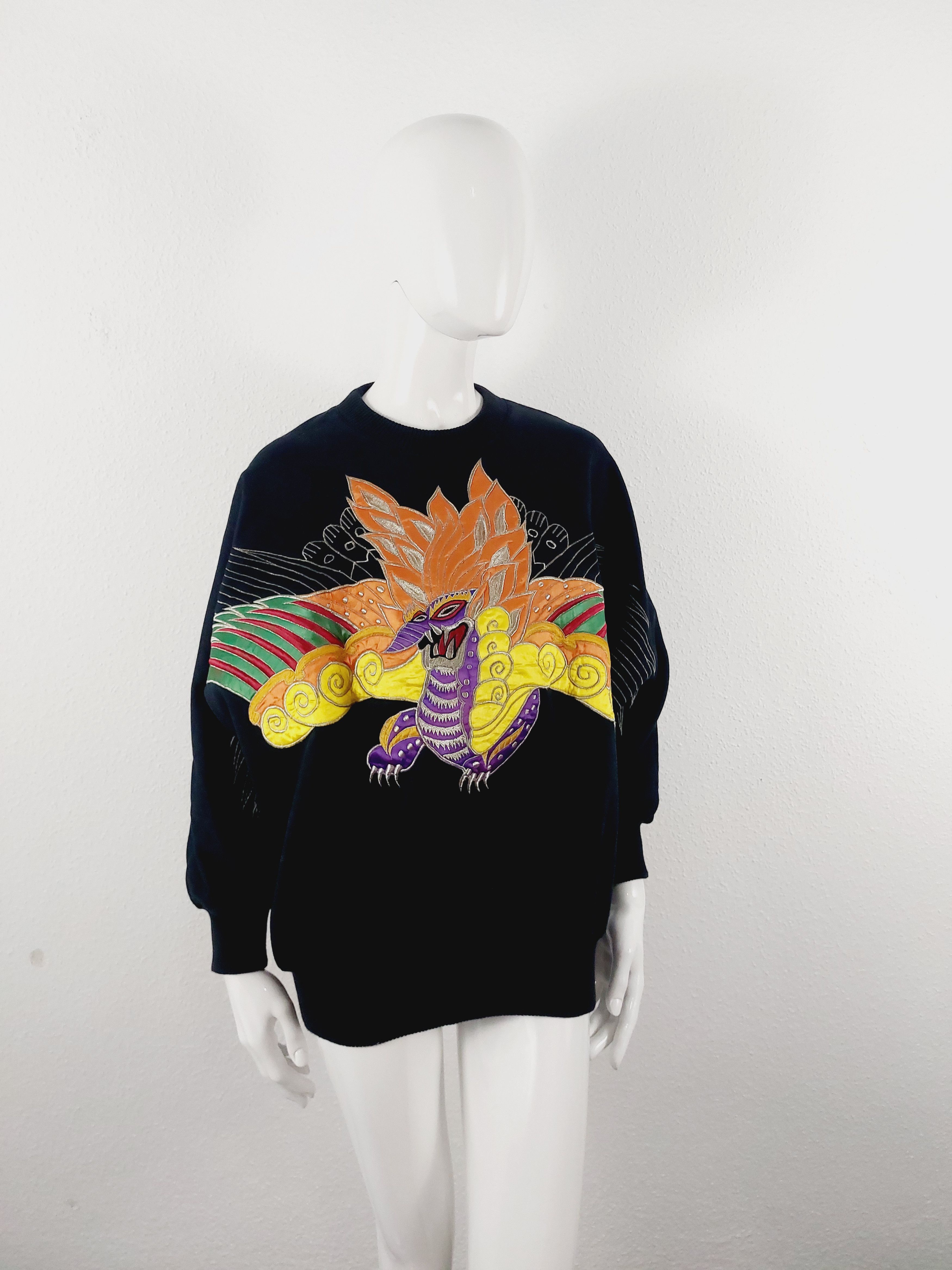 Kansai Yamamoto Kansai Yamamoto Japanese Dragon Sweater Pullover Size US M / EU 48-50 / 2 - 1 Thumbnail
