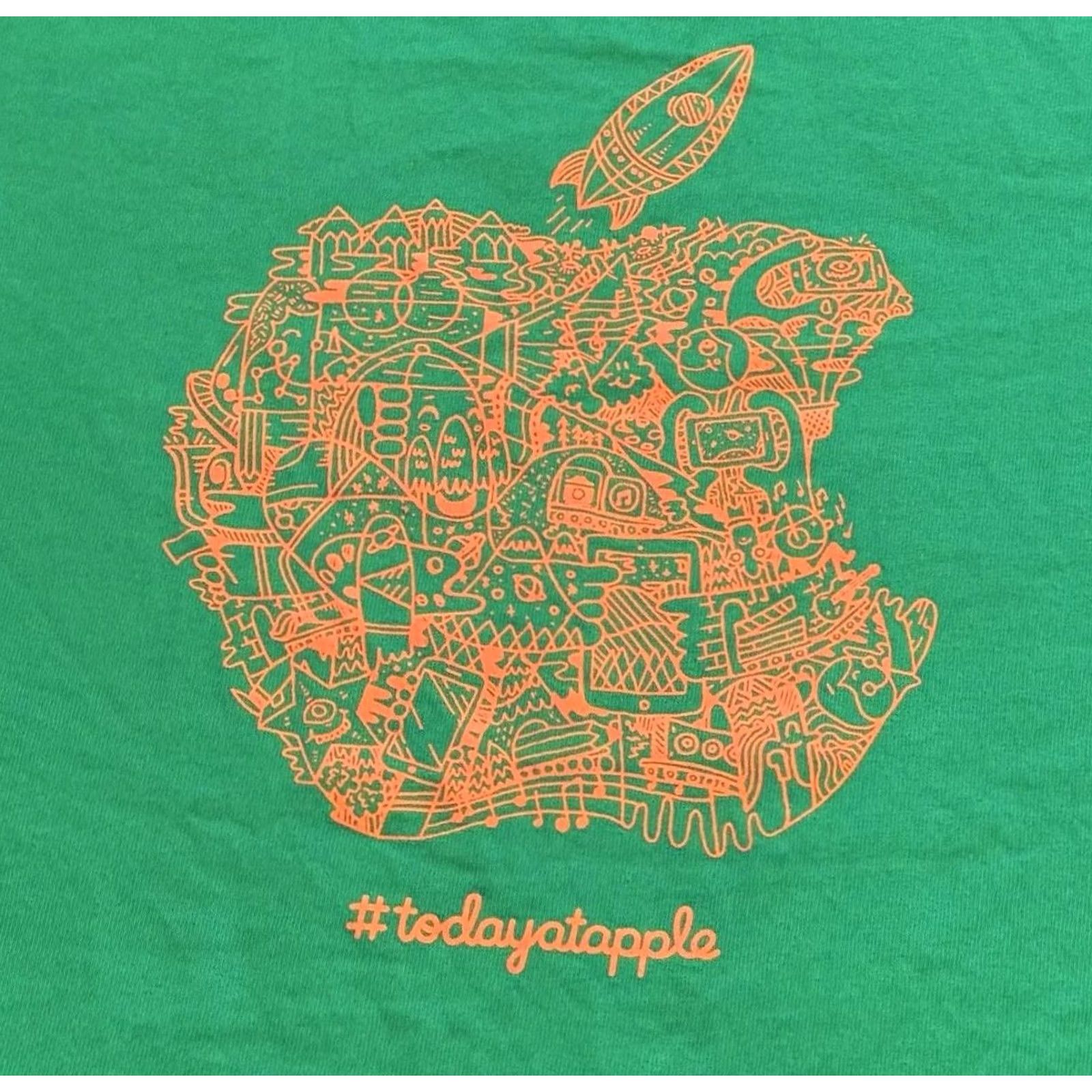 Apple Apple Shirt Mens Medium Green Today at Apple Employee Tee Event Promo Size US M / EU 48-50 / 2 - 2 Thumbnail