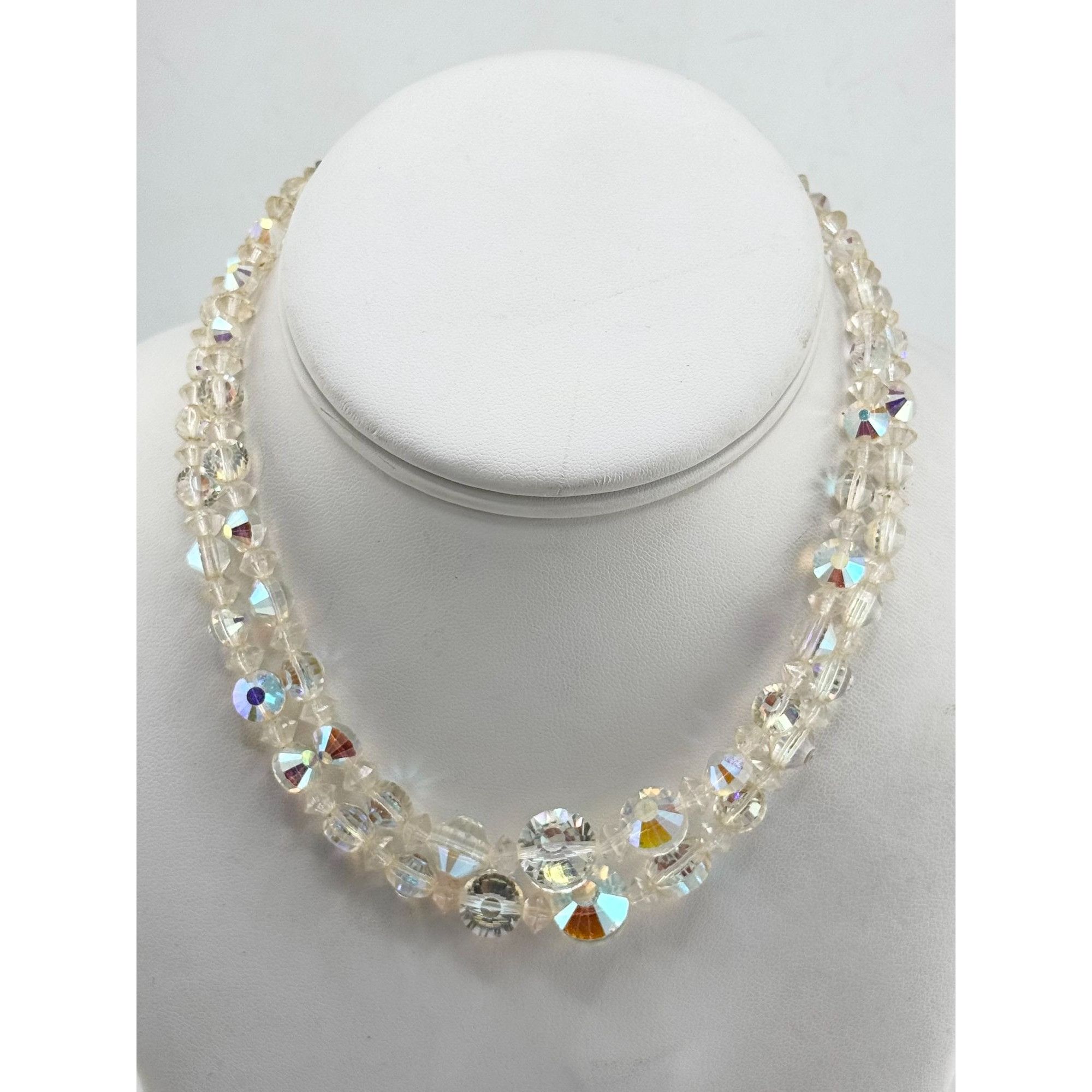 Vintage Vintage estate AB Crystal beaded double strand necklace Size ONE SIZE - 2 Thumbnail