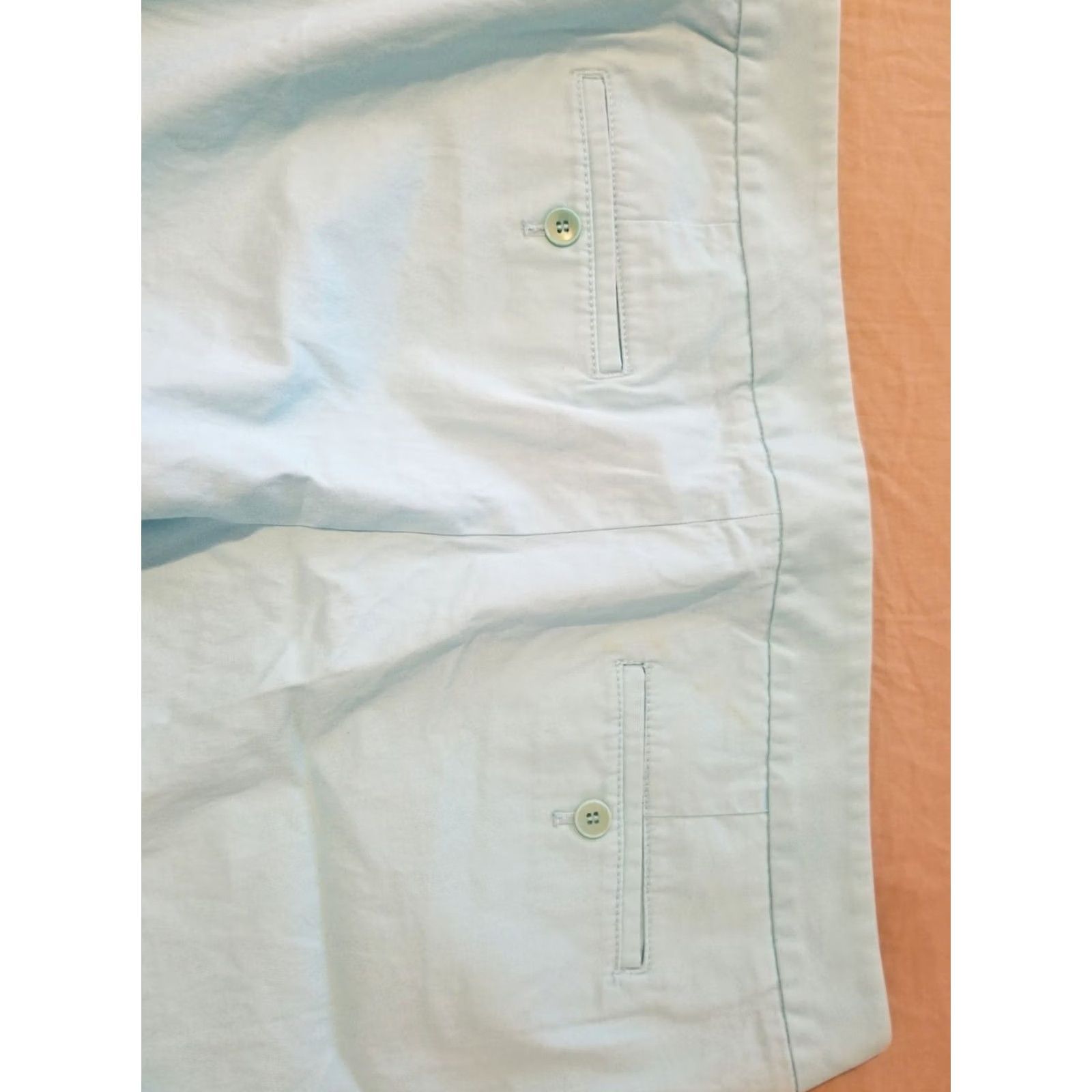 Talbots Womens Talbots Khaki Dress Pants 16 Blue Cotton Slack Trouser Stretch Size 38" / US 16 / IT 52 - 2 Thumbnail