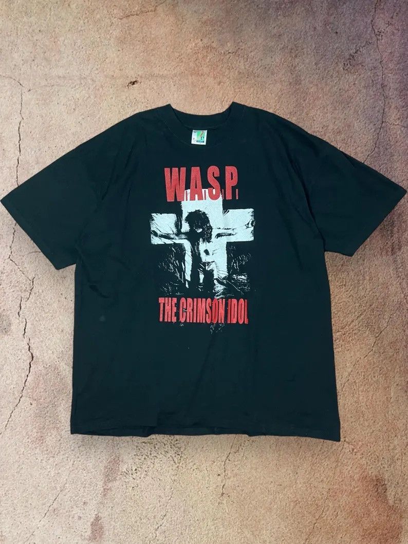 Band Tees × Vintage WASP The Crimson Idol Vintage Bandshirt W.A.S.P. T-shirt Size US XL / EU 56 / 4 - 1 Thumbnail
