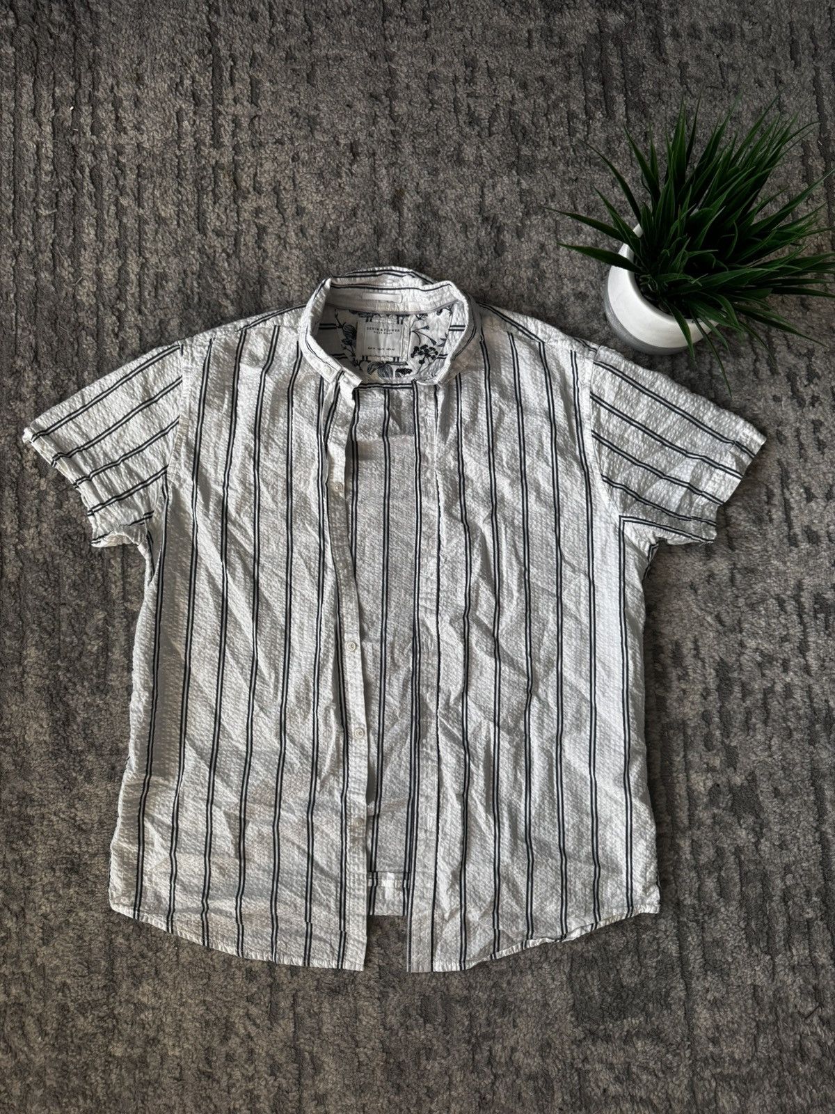 L.L. Bean × Vintage White and blue striped shirt (M) Size US M / EU 48-50 / 2 - 1 Thumbnail